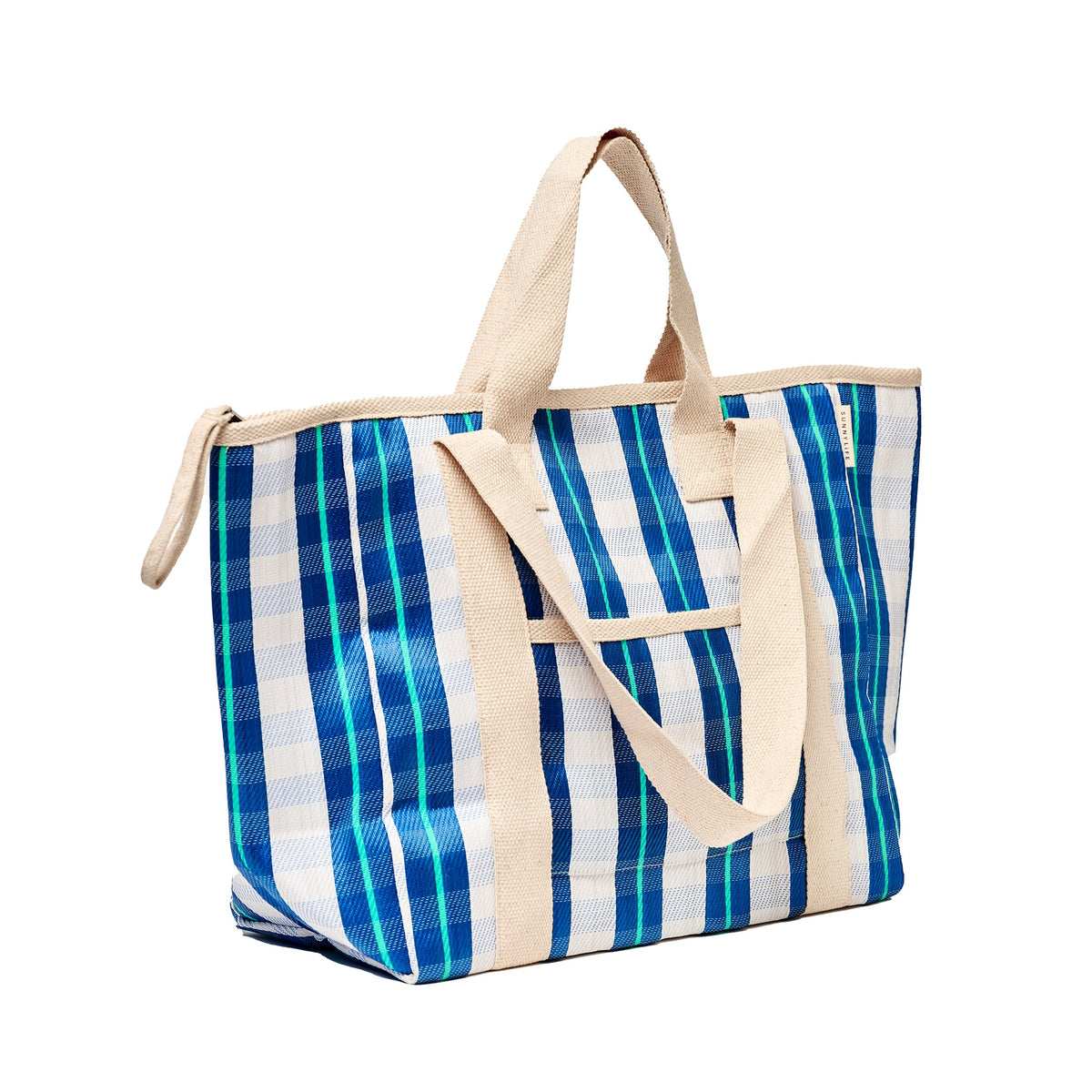 Recycled Nylon Cooler Tote bag - La Mer Blue Neon