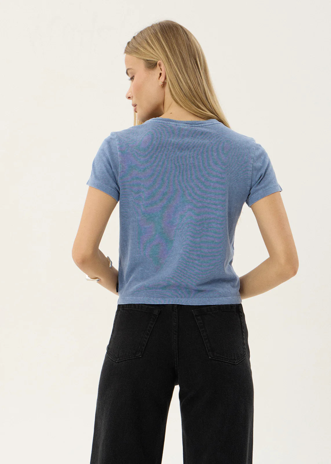 Carmen Baby Tee - Washed Slate Blue