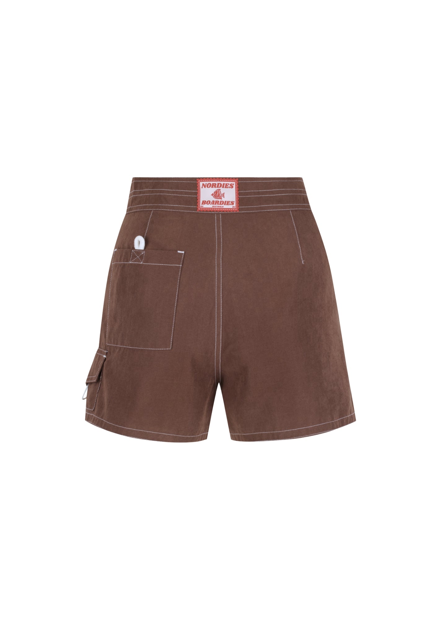 Tie Front Boardshort - Mocha
