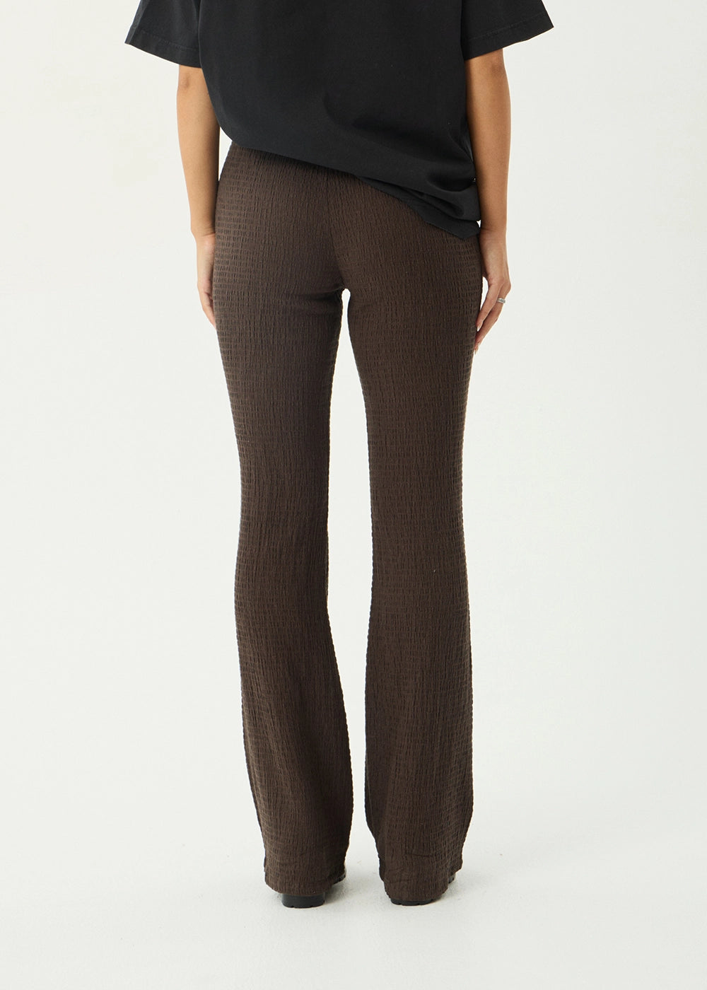 Focus Seersucker Flare Pant - Coffee