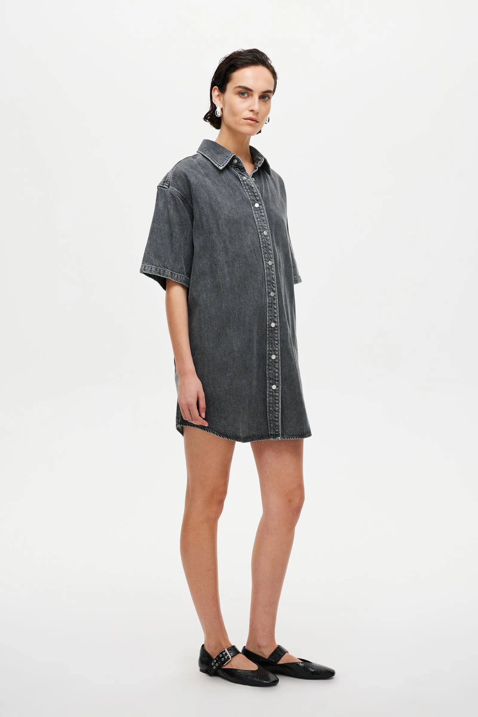 Canyon Shirt Dress - Stone Grey