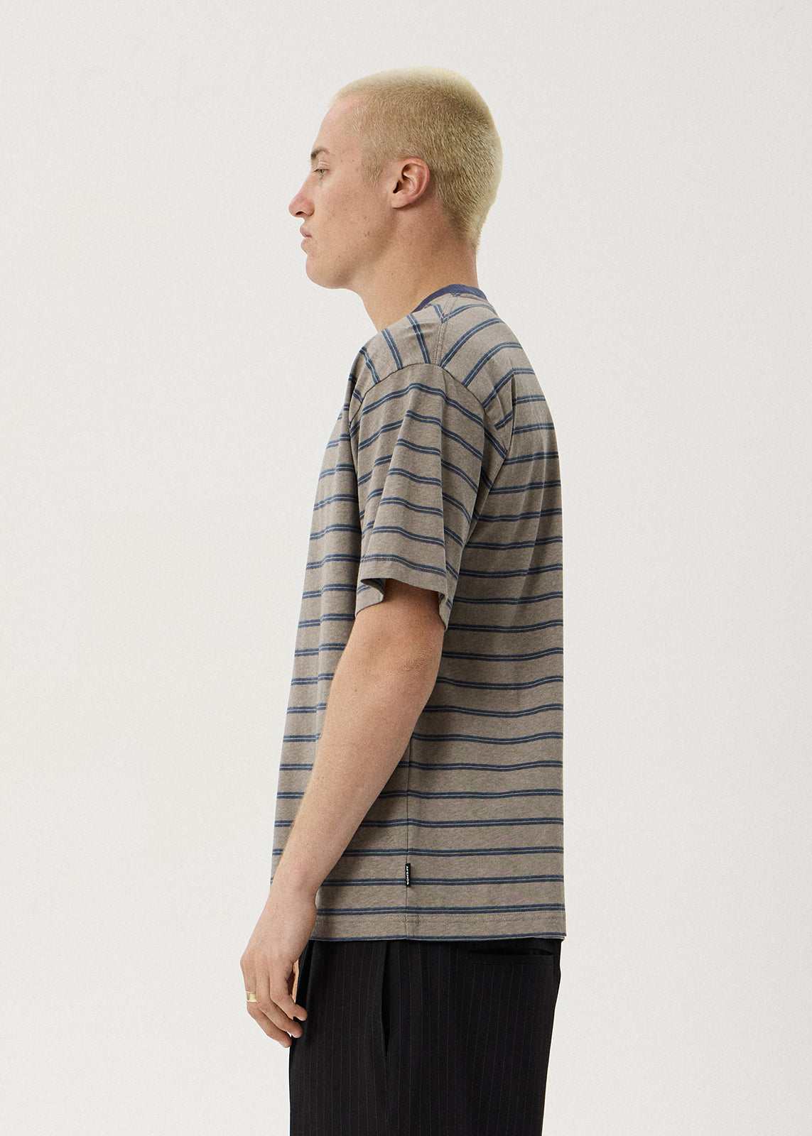 Eureka Boxy Tee - Olive Stripe