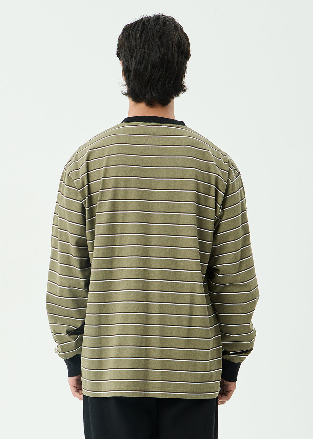 Altitude Boxy Long Sleeve Tee - Stone Stripe