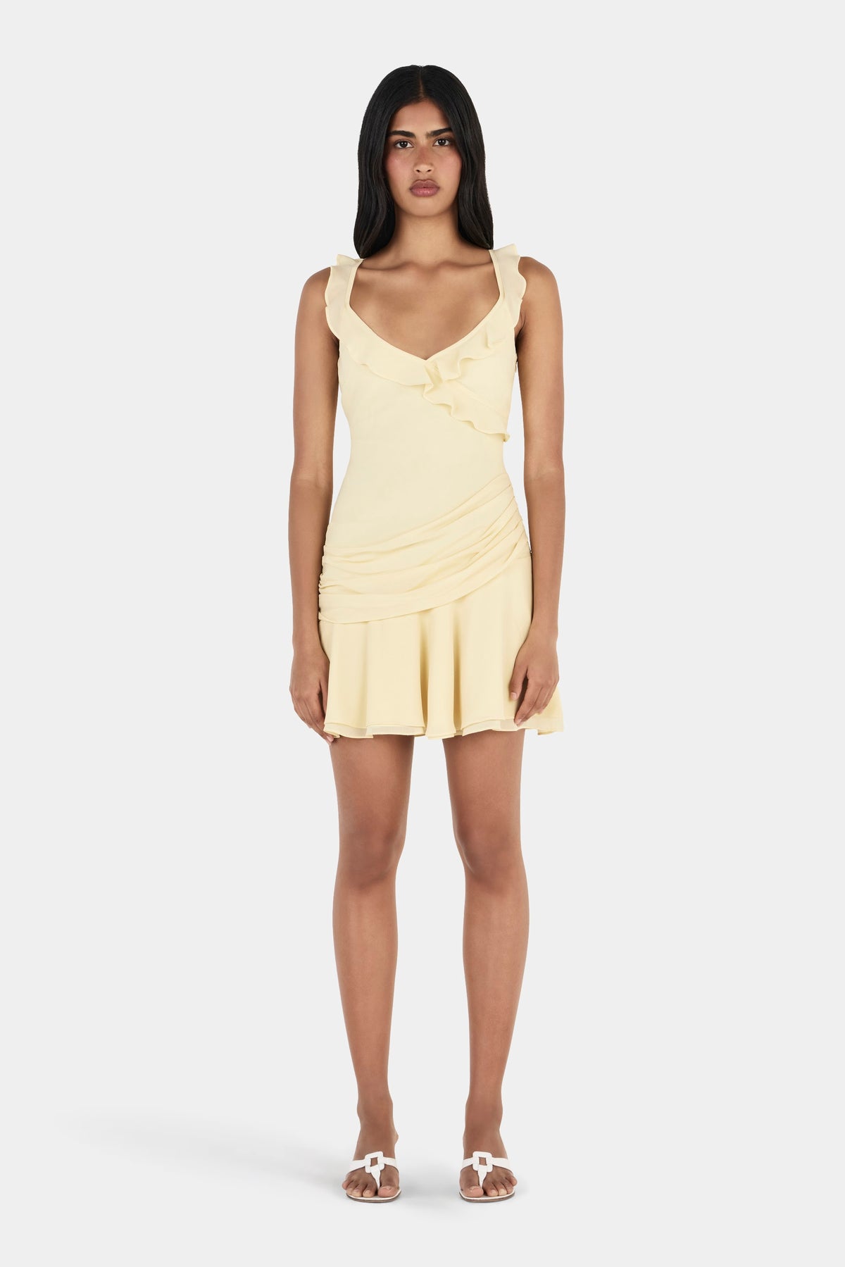 Whitney Mini Dress - Butter Yellow