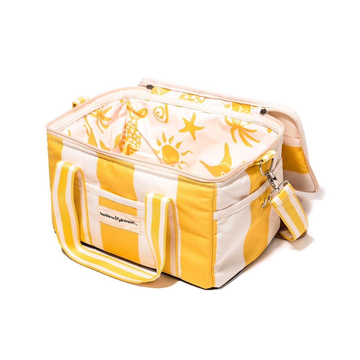 The Premium Cooler Bag - Crew Mimosa Yellow Stripe