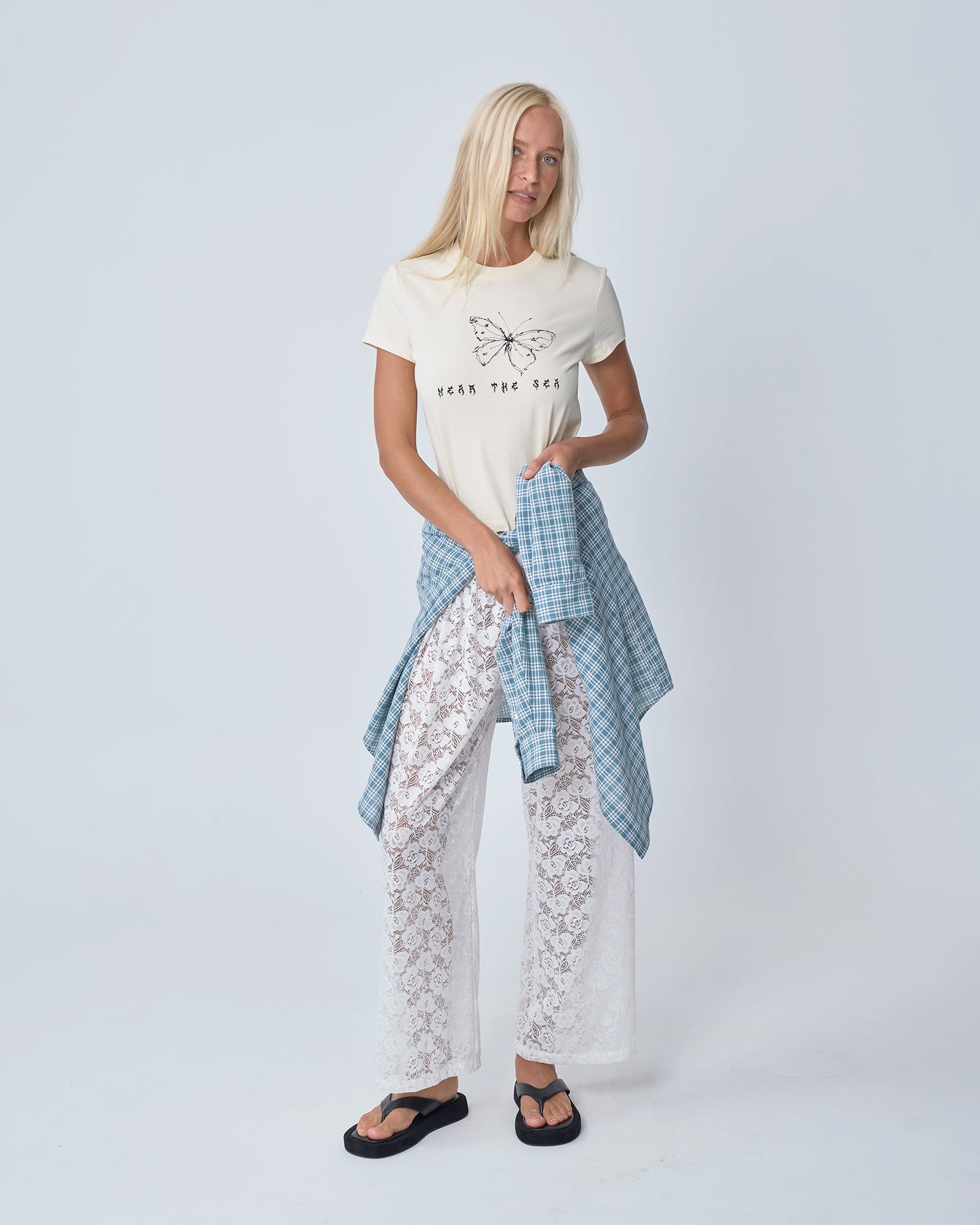 Oversized Shirt - Blue Plaid