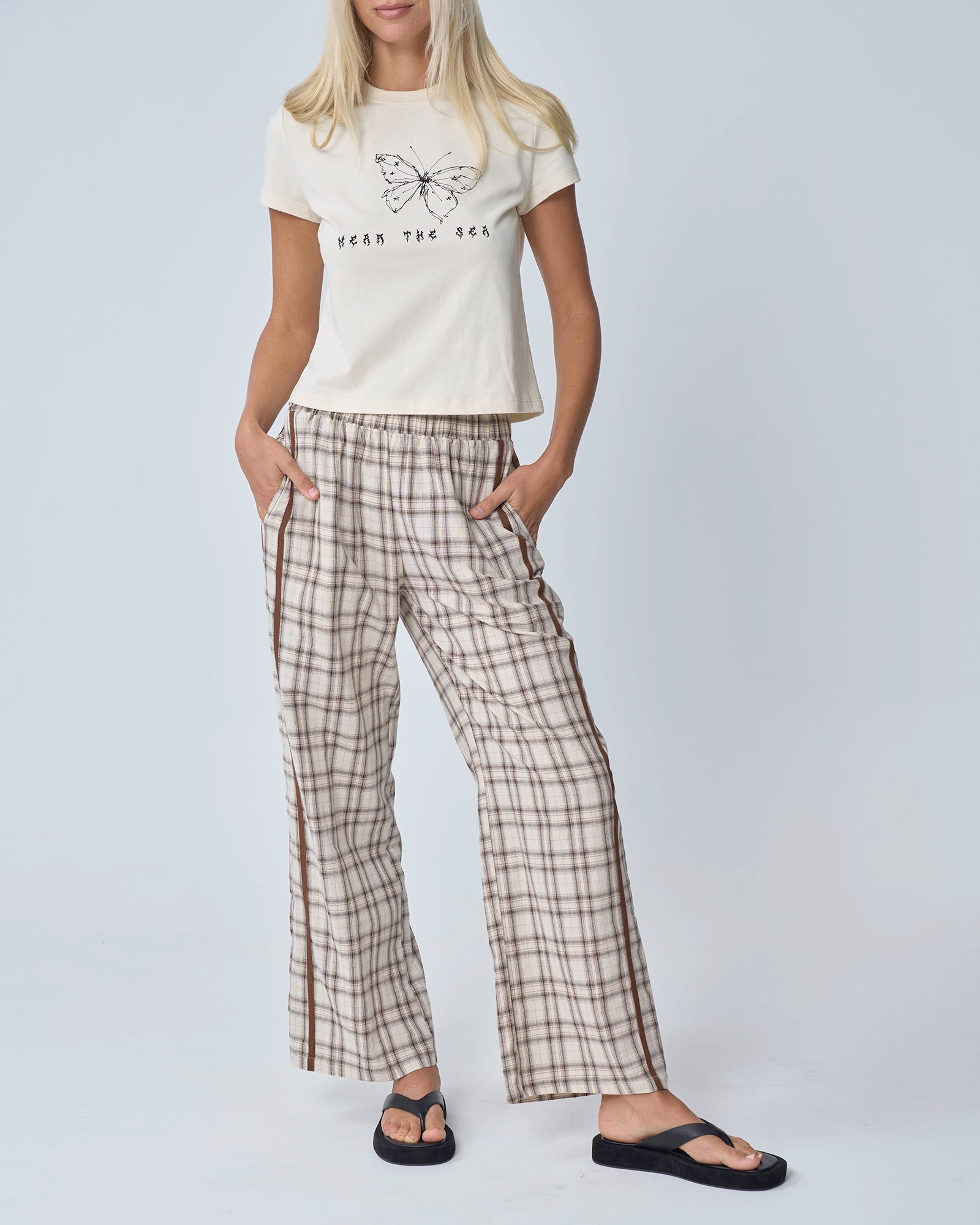 Racer Pant Plaid - Brown
