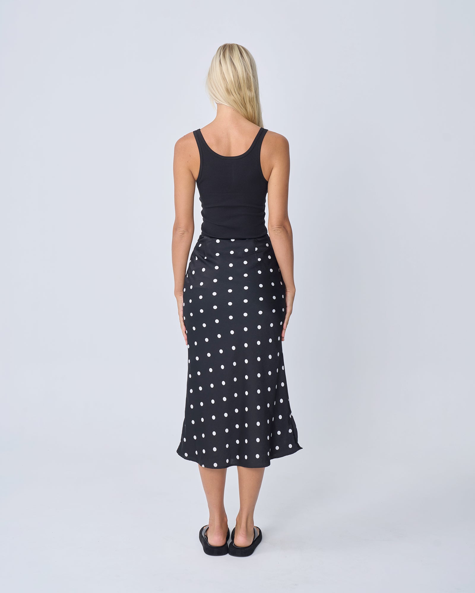 Polka Dot Skirt - Black