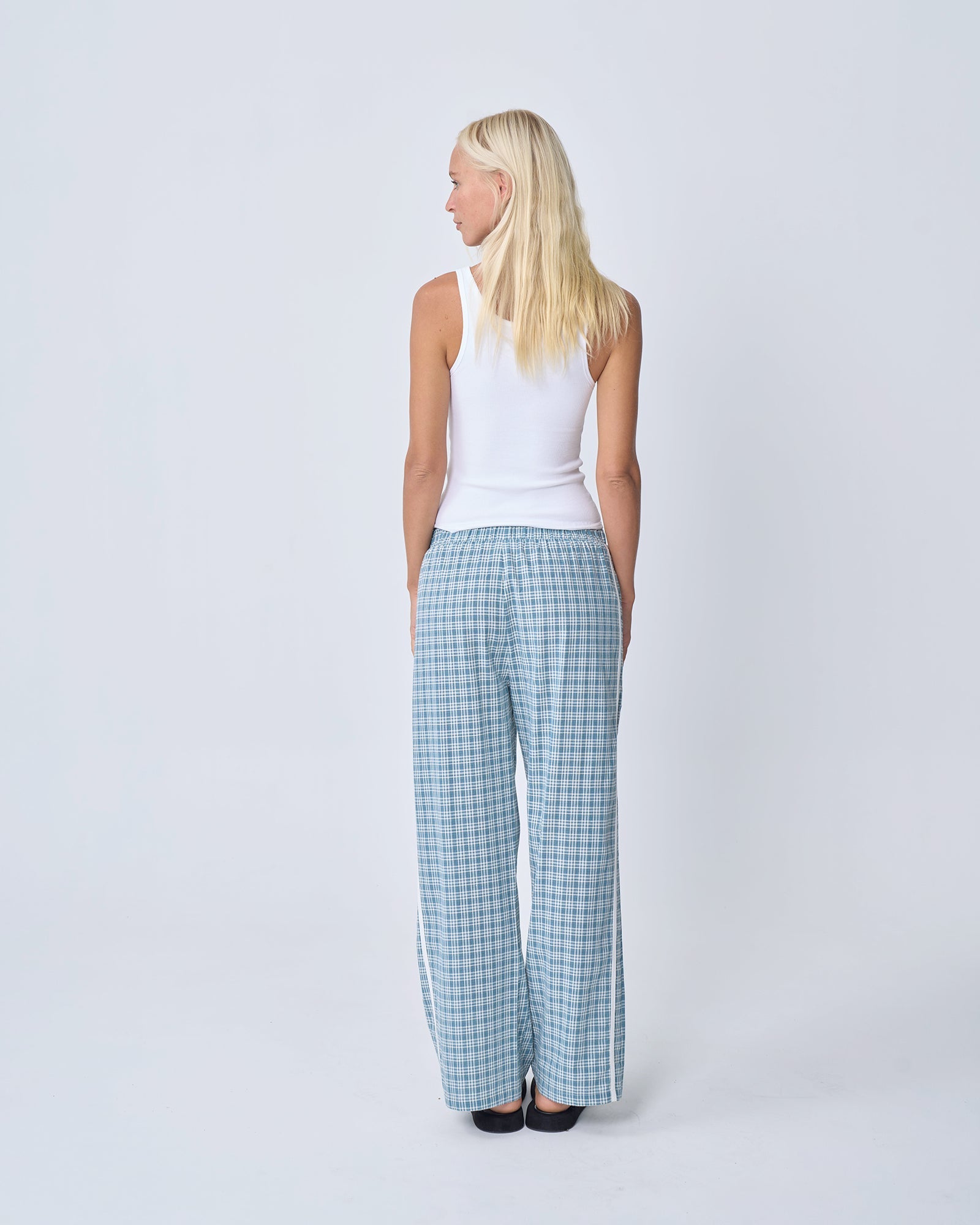Racer Pant - Blue Plaid