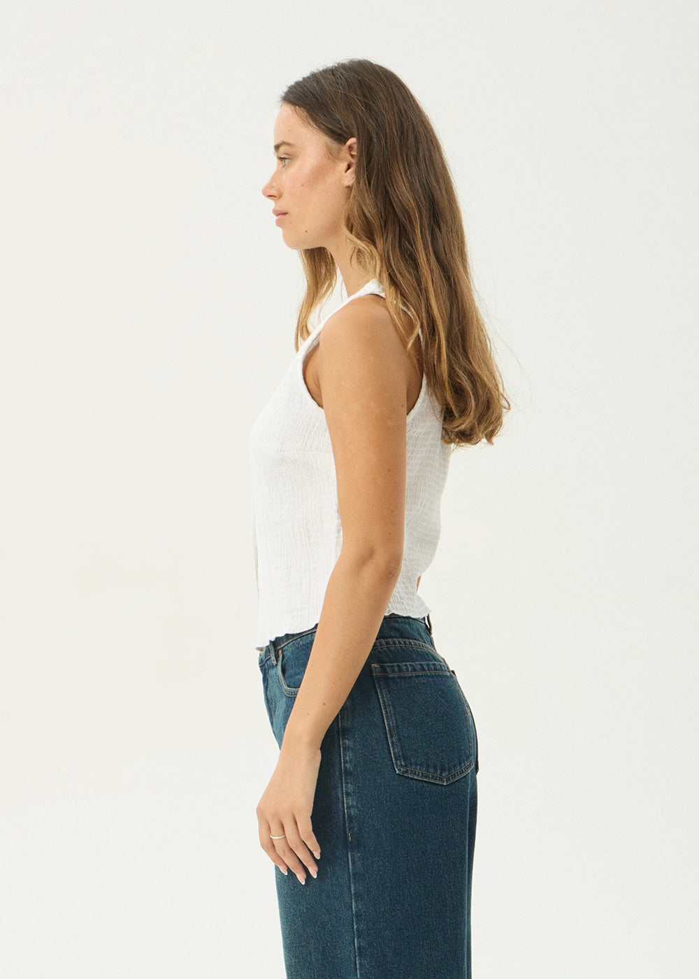 Lana Seersucker Top - Off White