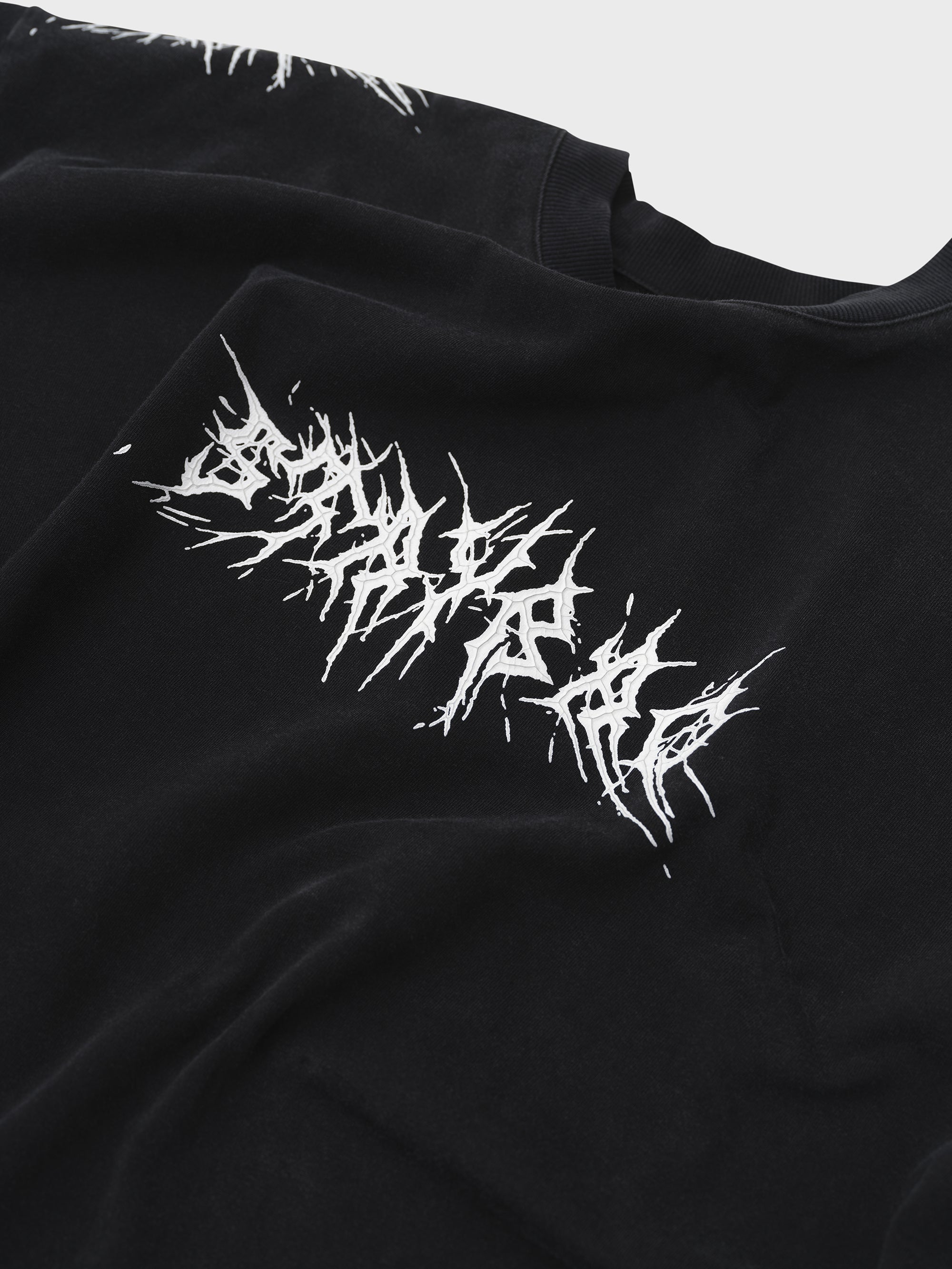 Stay Bad Static Tee - Washed Black