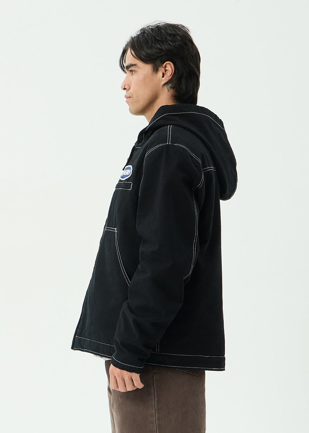 Supply Workwear Hooded Jacket - Stone Black