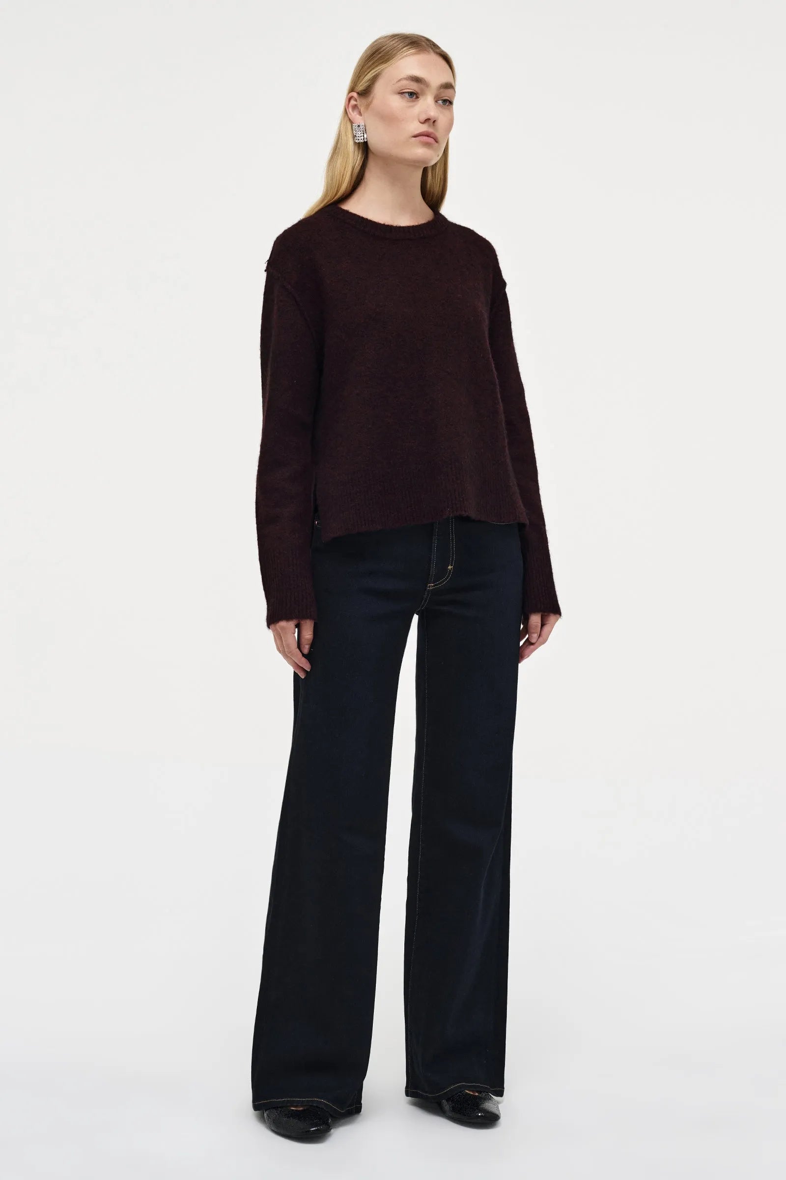 Alpaca Blend Crew - Pinot