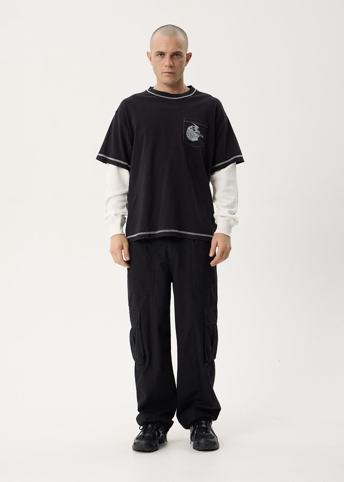 Heavy Parts Waffle Long Sleeve - Stone Black