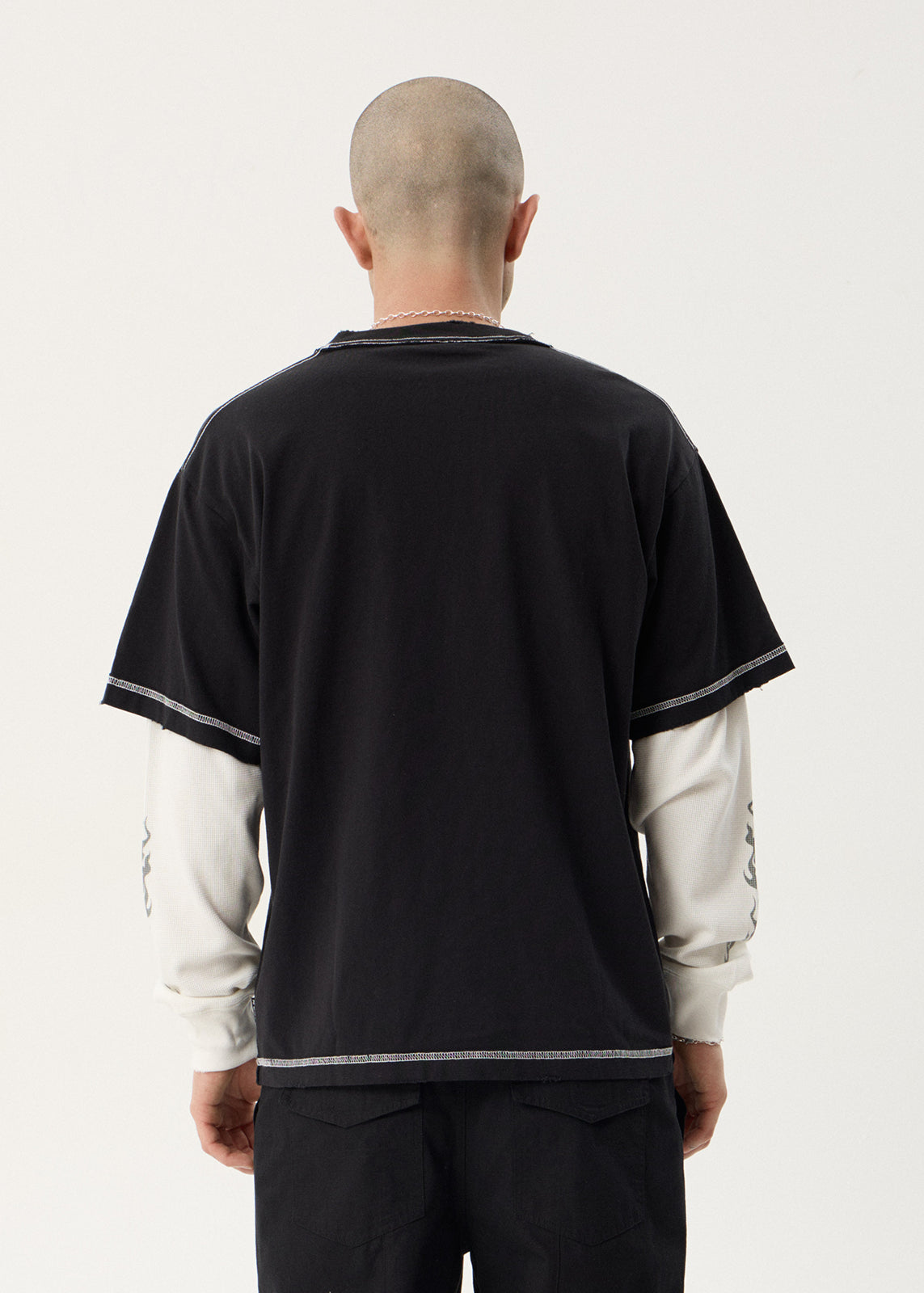 Heavy Parts Waffle Long Sleeve - Stone Black