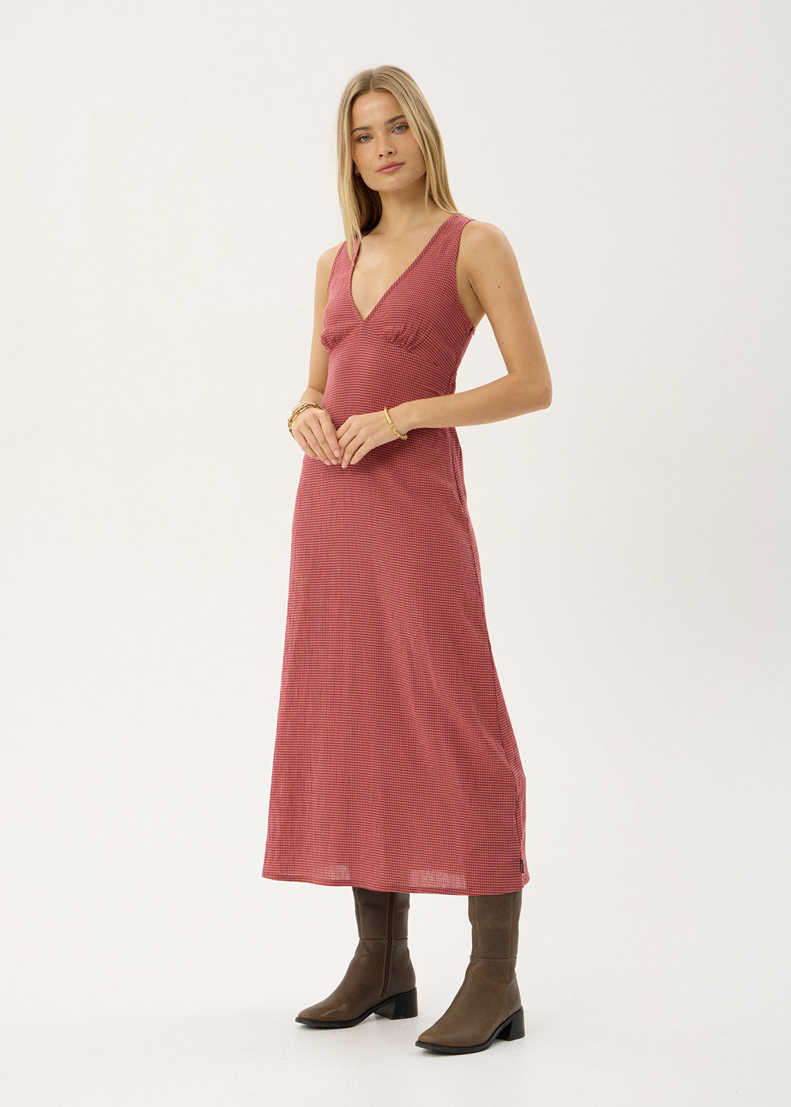Tully Seersucker Maxi Dress - Indy Rose Check