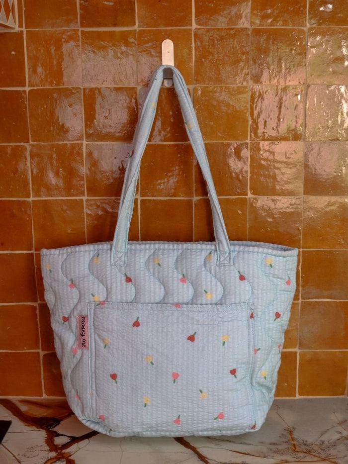 Forget Me Not Quilted Bag - Sky