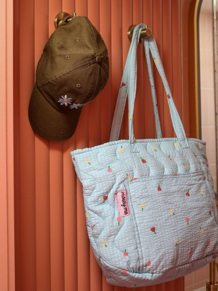 Forget Me Not Quilted Bag - Sky