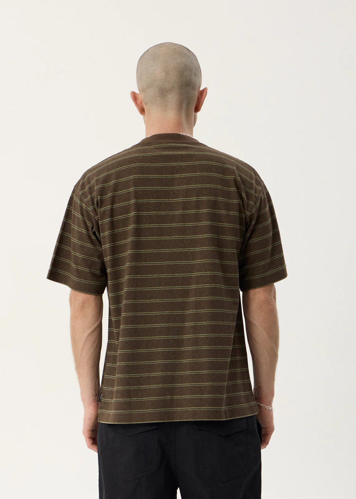 Eureka Boxy Tee - Coffee Stripe
