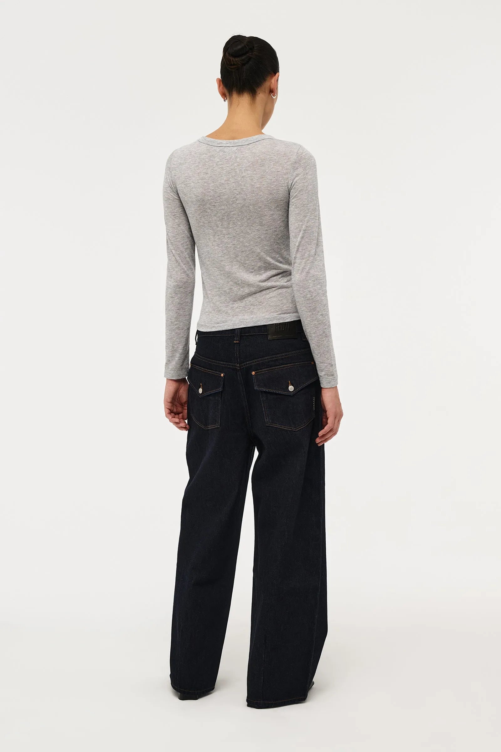 Girlfriend Longsleeve - Grey Marle