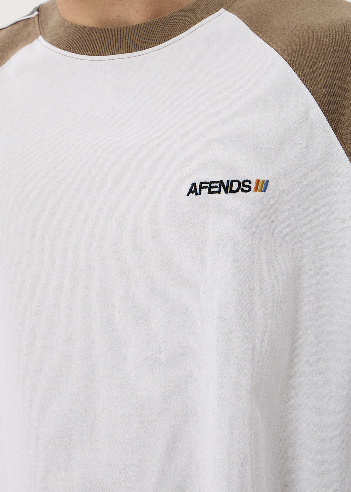 Tallows Panelled Raglan Tee - White