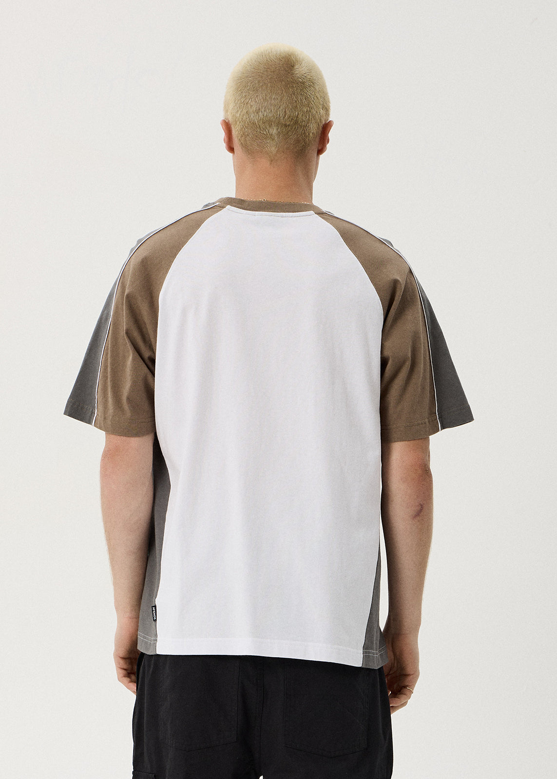 Tallows Panelled Raglan Tee - White