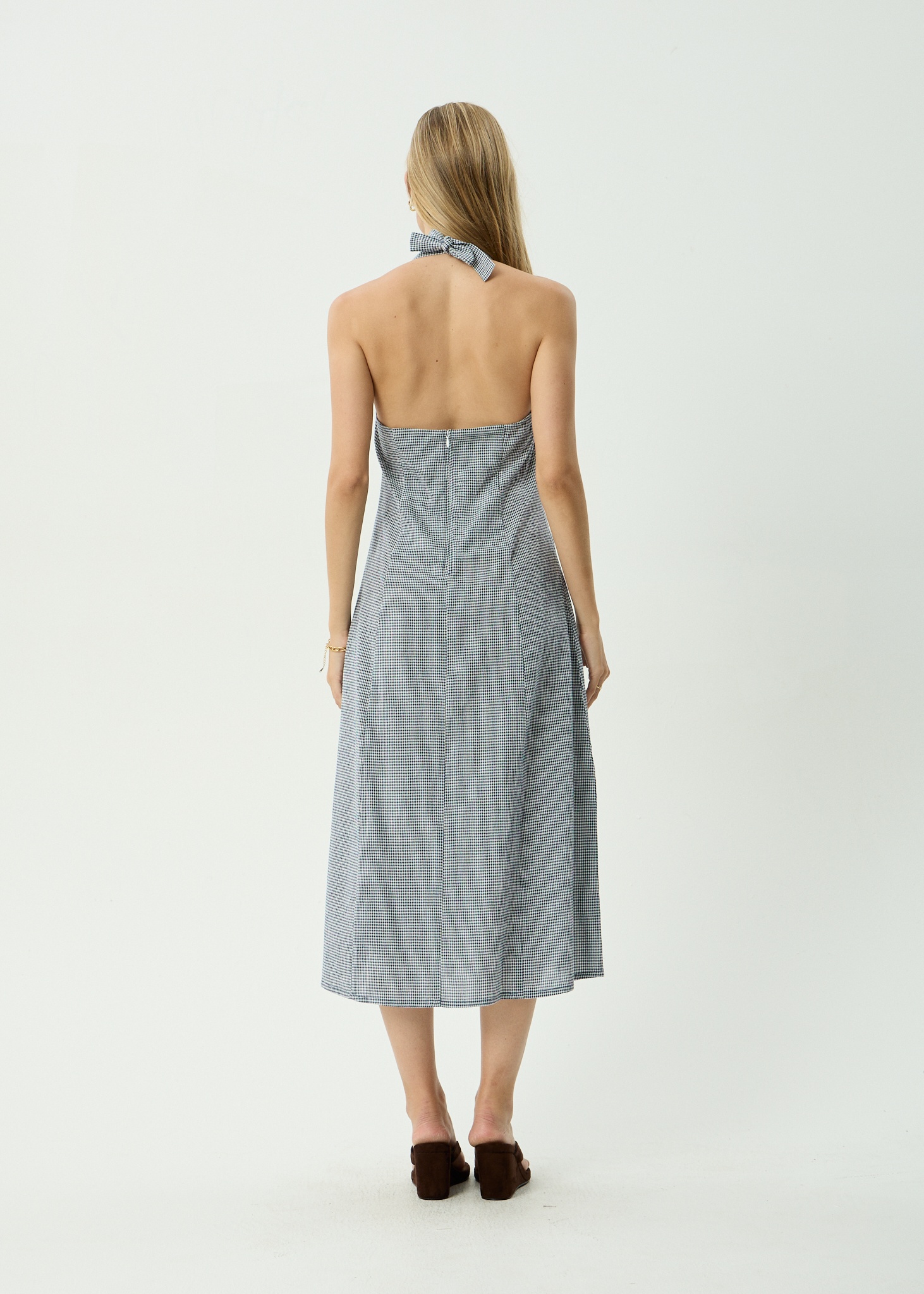 Maya Midi Dress - Indy Navy Check