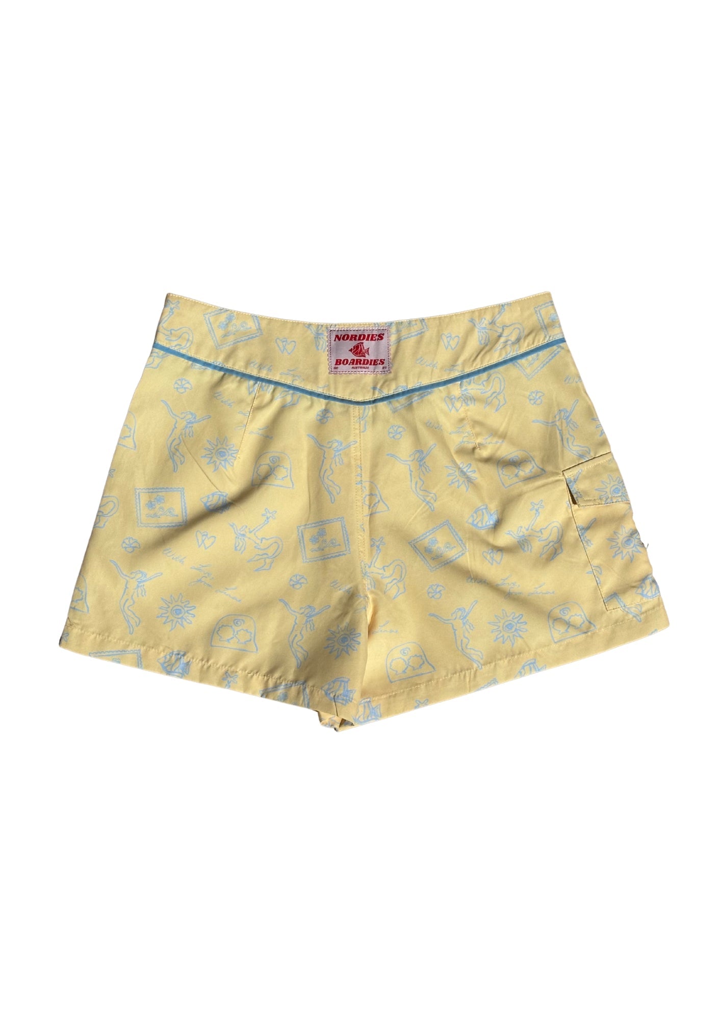 Snap Front Boardshort - Butter Nordie Print