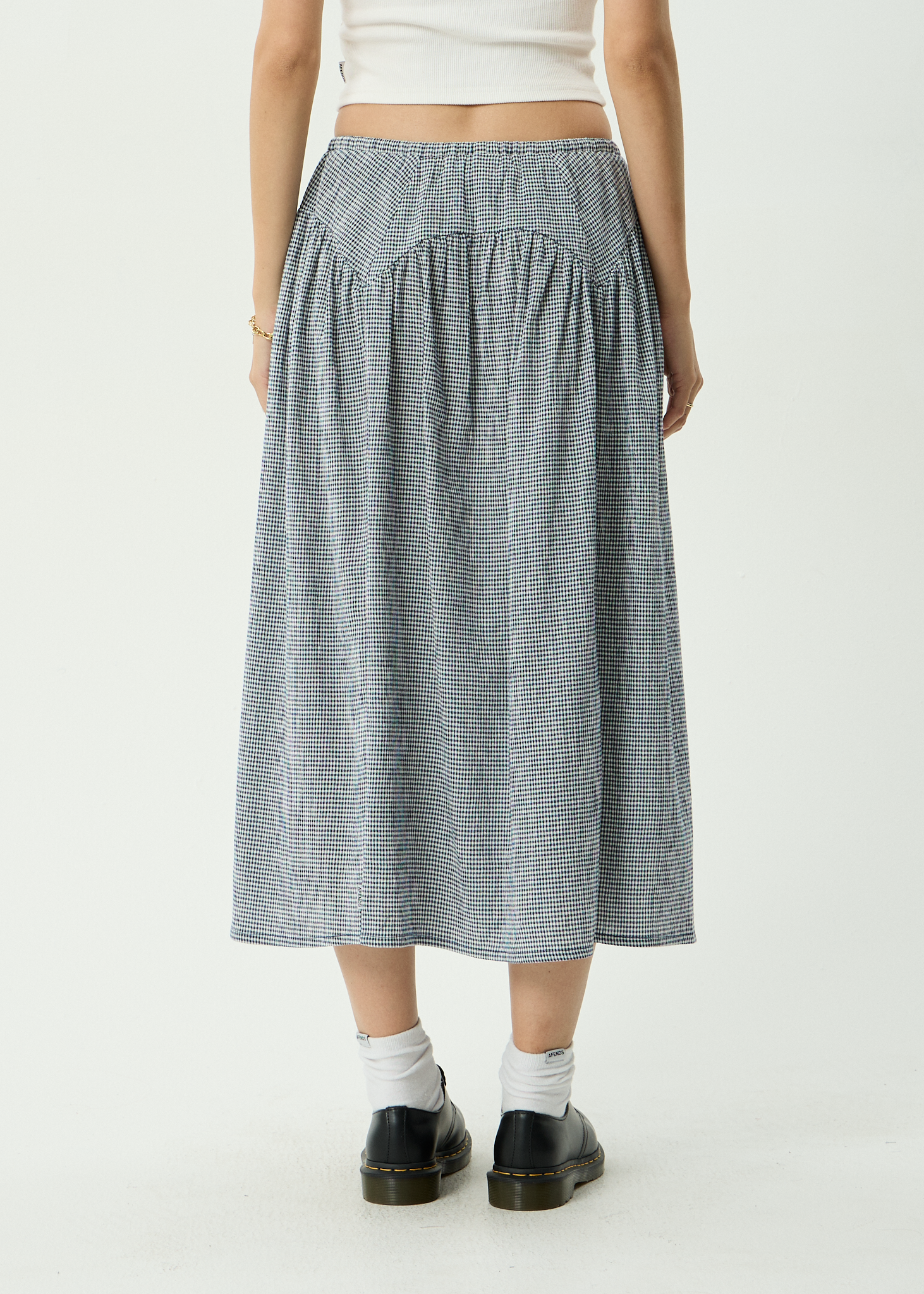Marlow Midi Skirt - Indy Navy Check