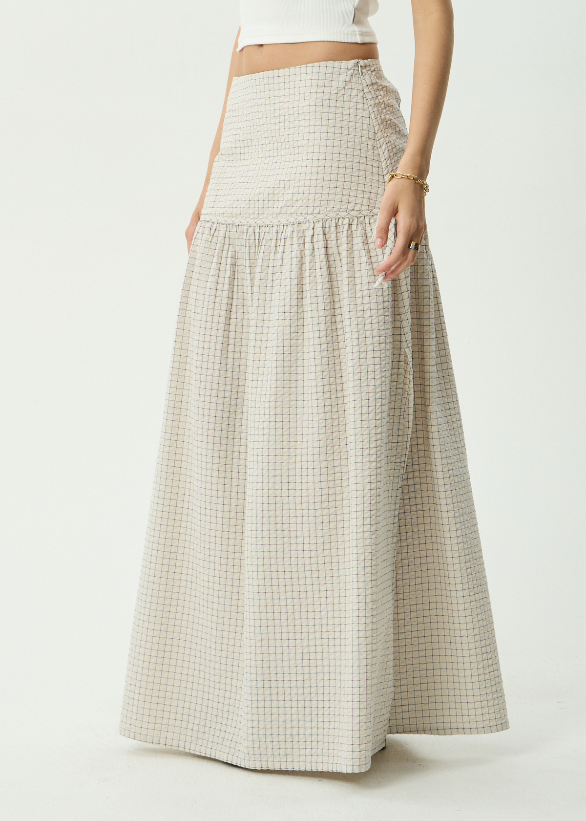 Nadia Maxi Skirt - Reverb Moonbeam Check