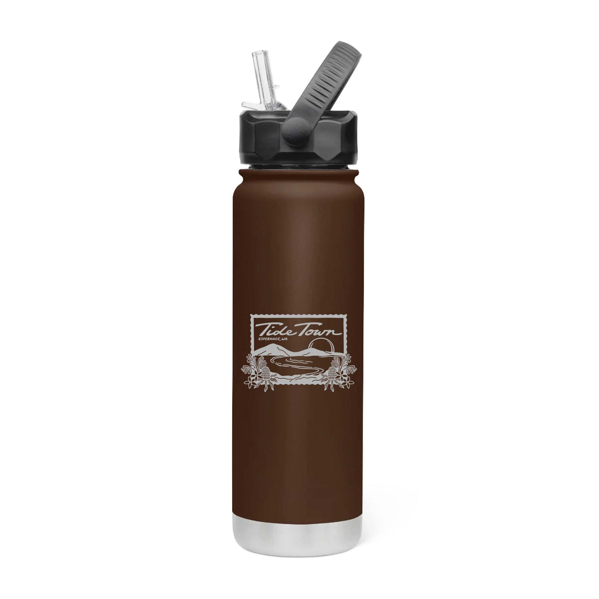 750ml Insulated Sports Bottle - Chocolate Brown