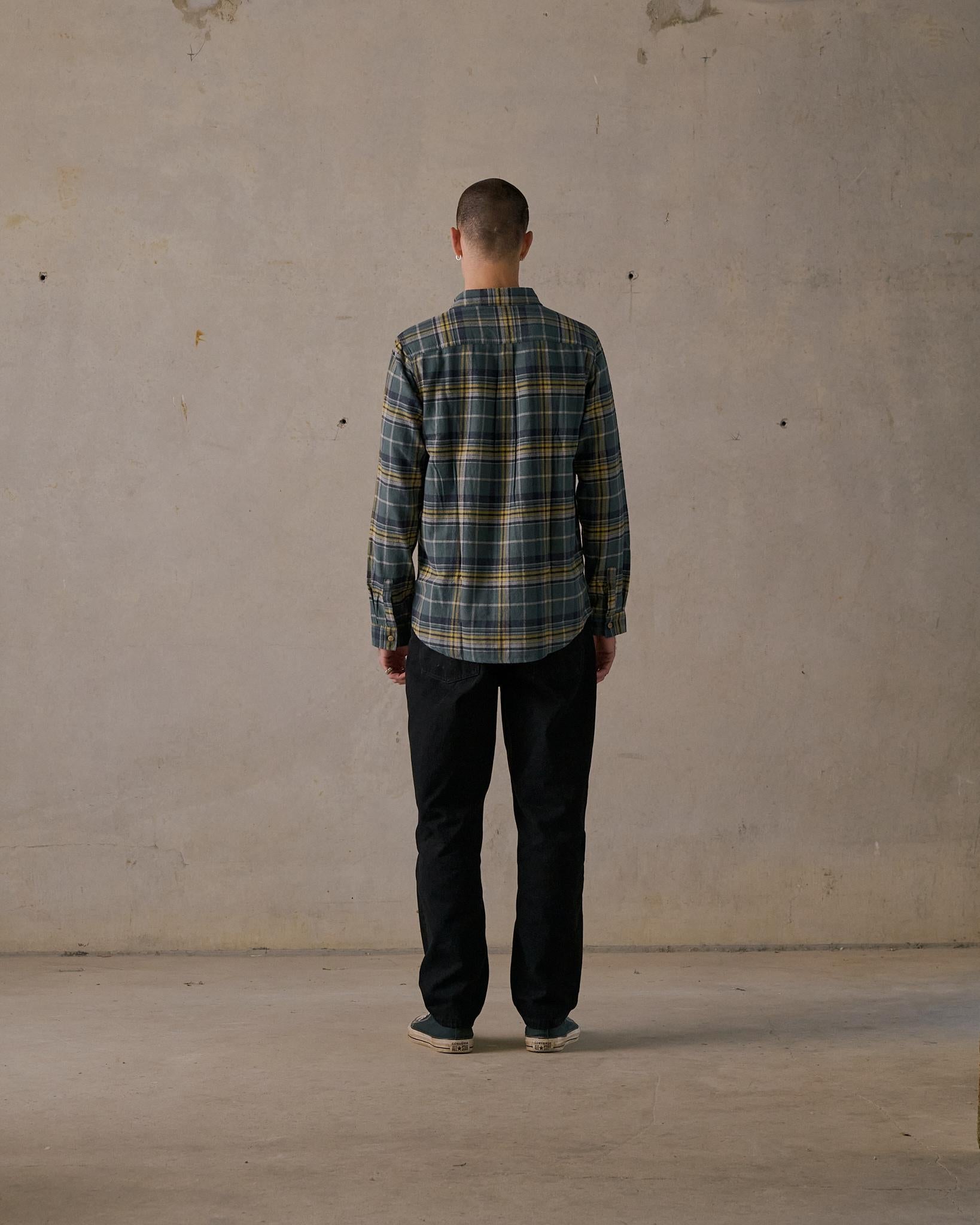 Twin Pocket Flannel Shirt - Green Multi