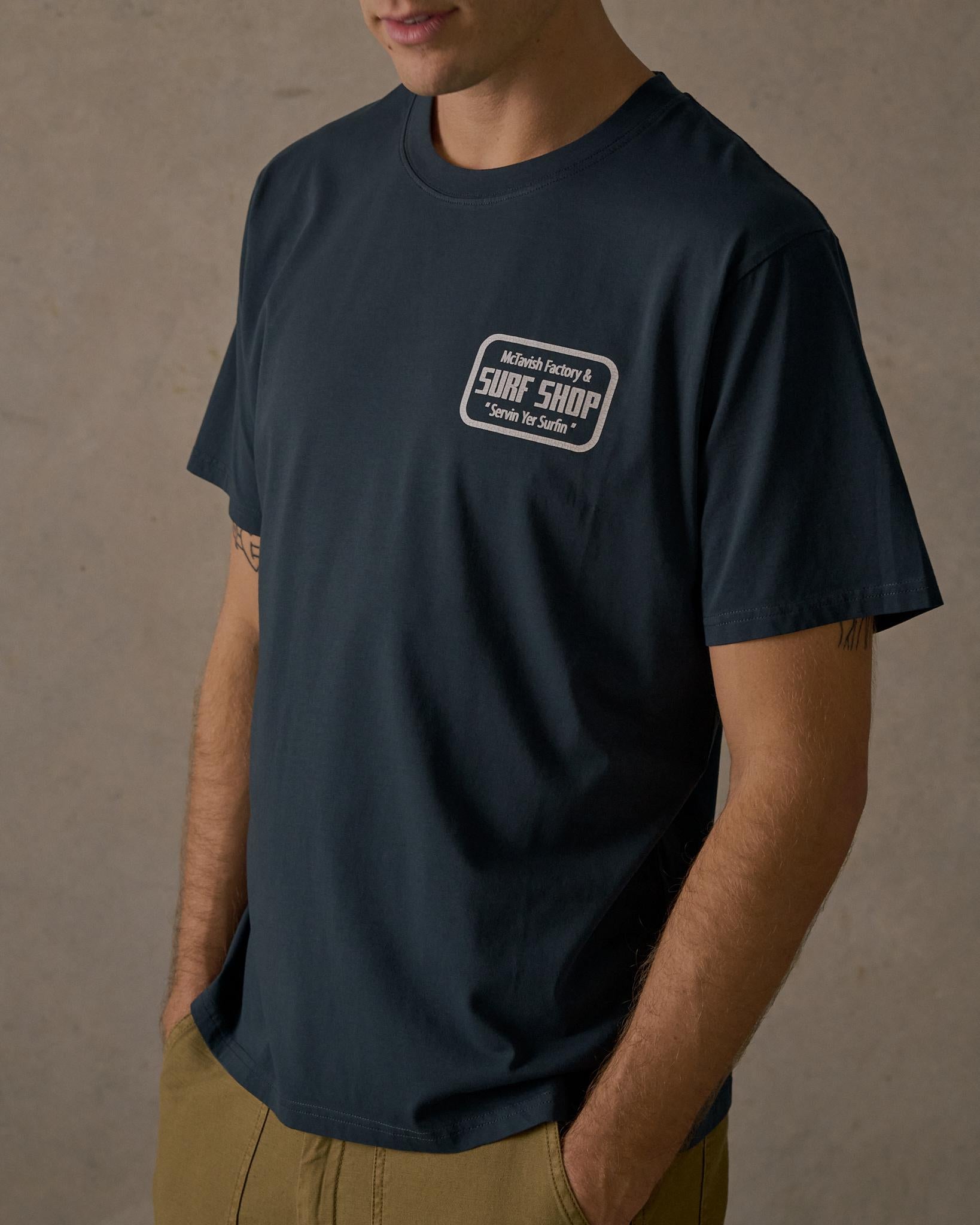 Surf Shop Tee - Dark Blue