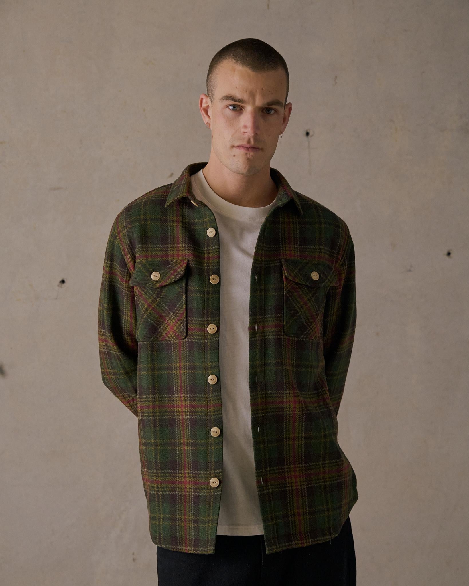 Lined Flannel Shirt - Brown Multi