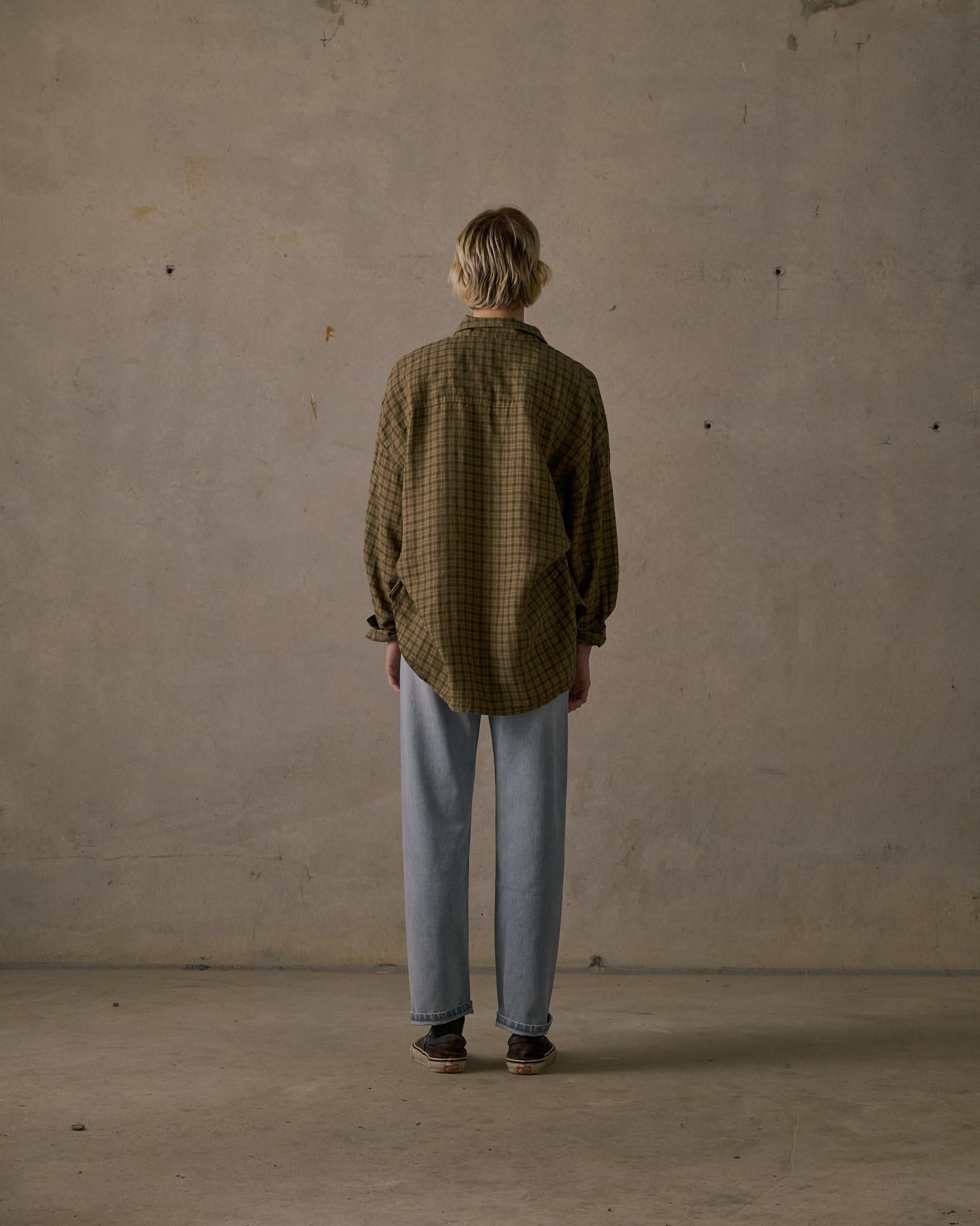 Patio Check Pullover - Brown Multi