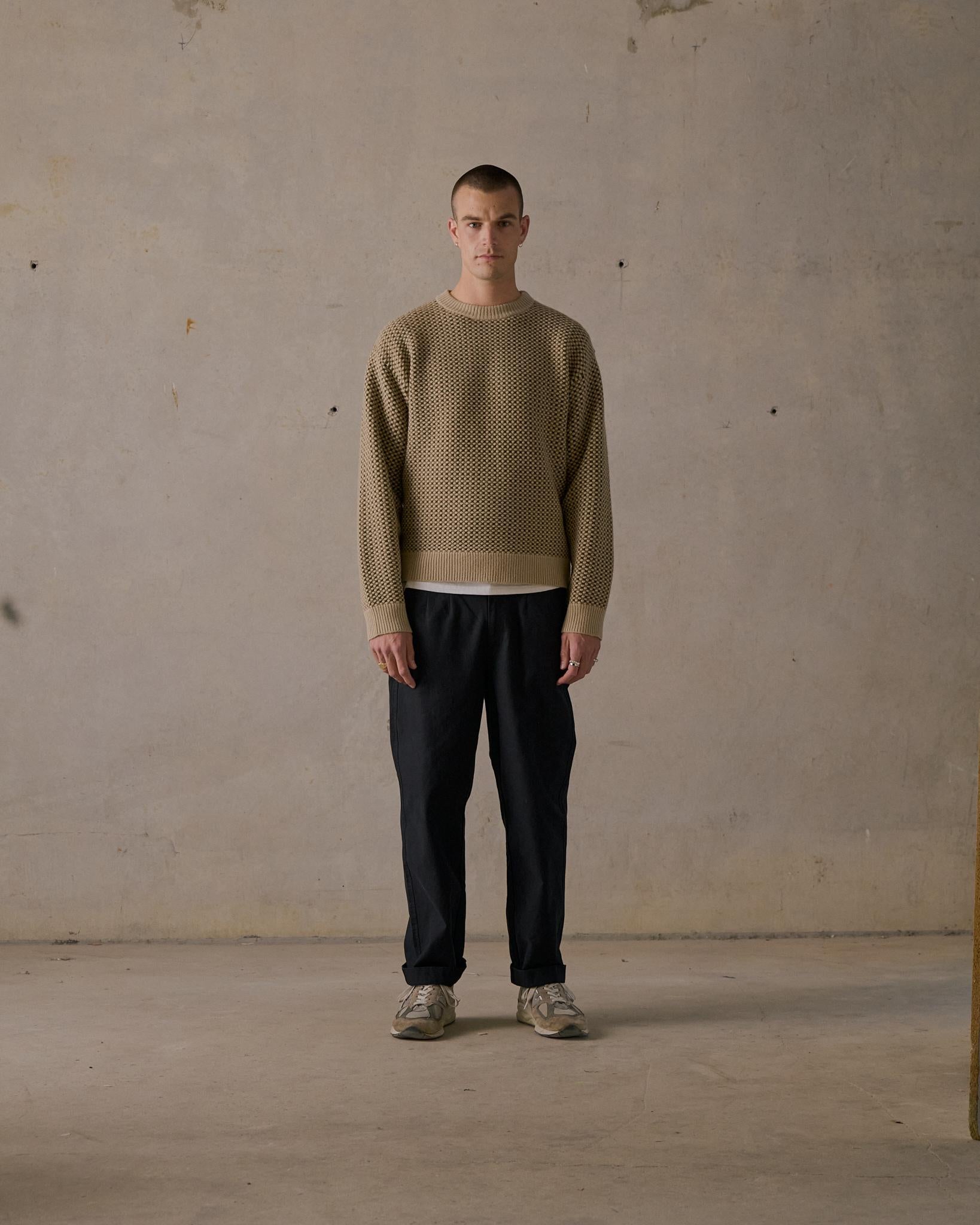 Merino Cable Knit - Brown