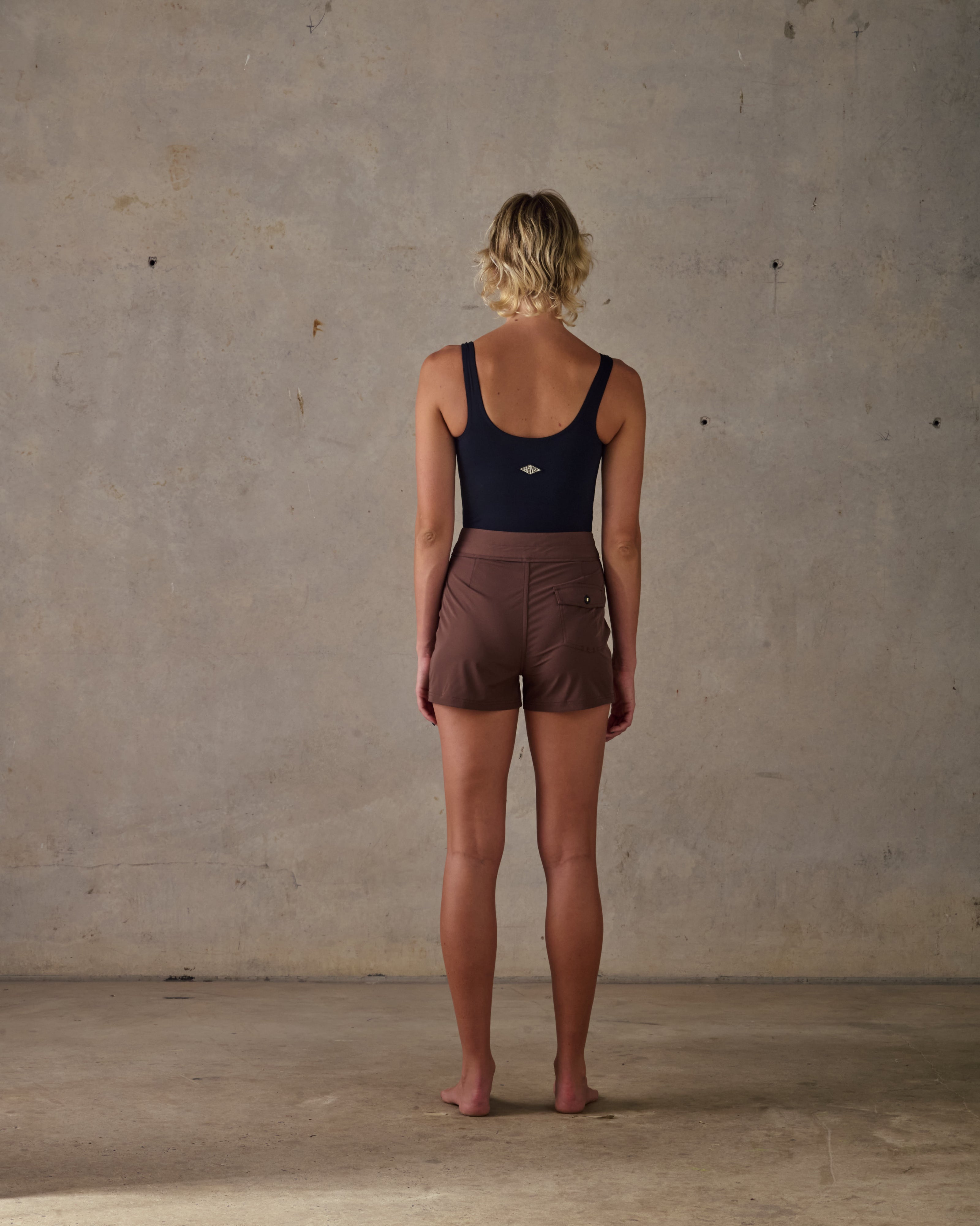 Womens Stretch Boardshorts - Brown