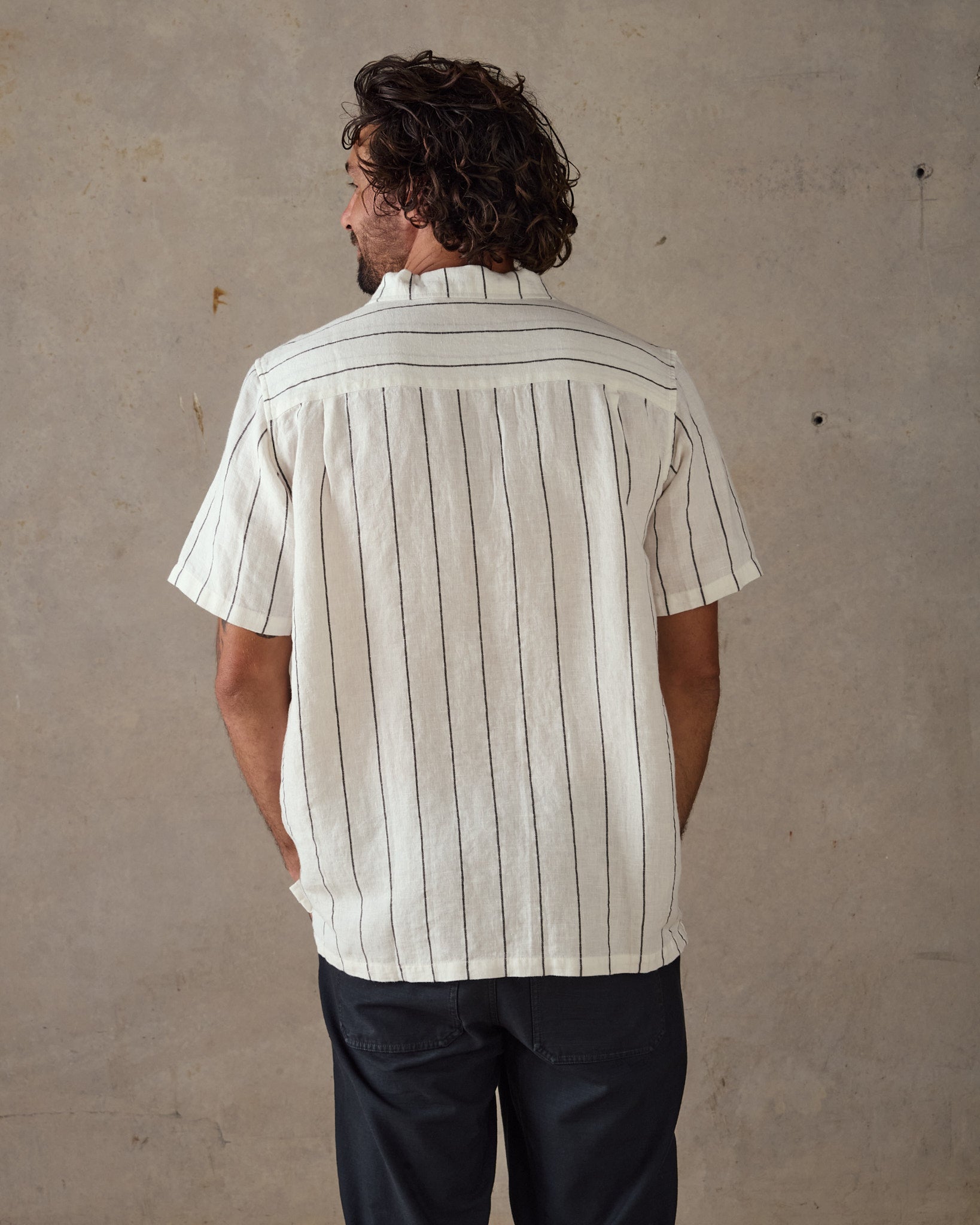 Linen Stripe Shirt - White Multi