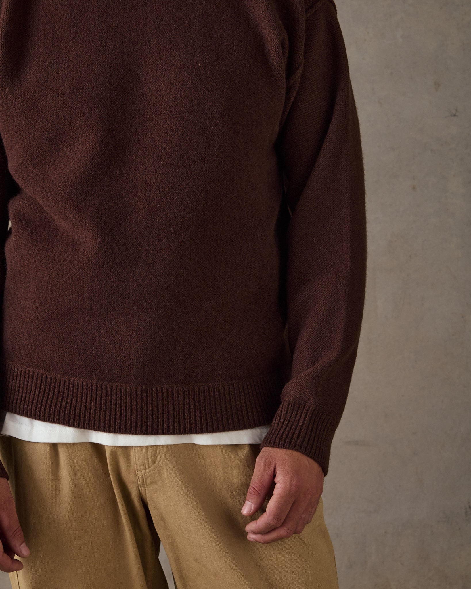 Reverse Seam Knit - Brown