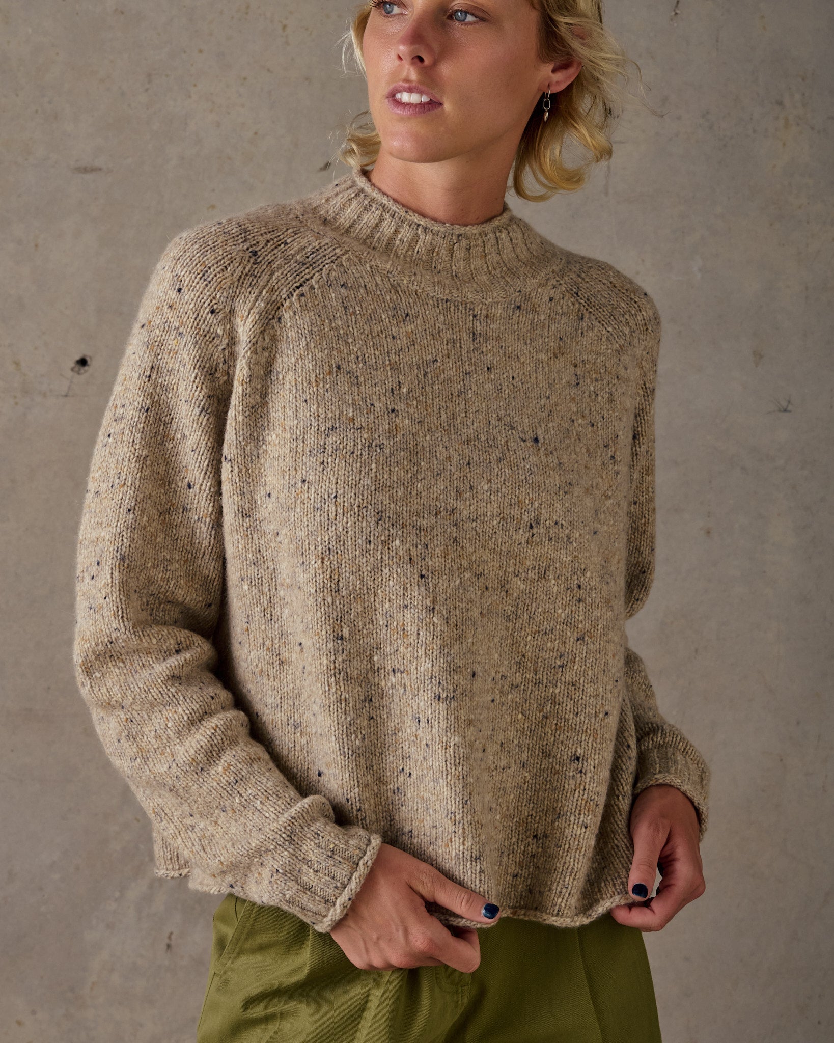 Roll Neck Knit - Tan