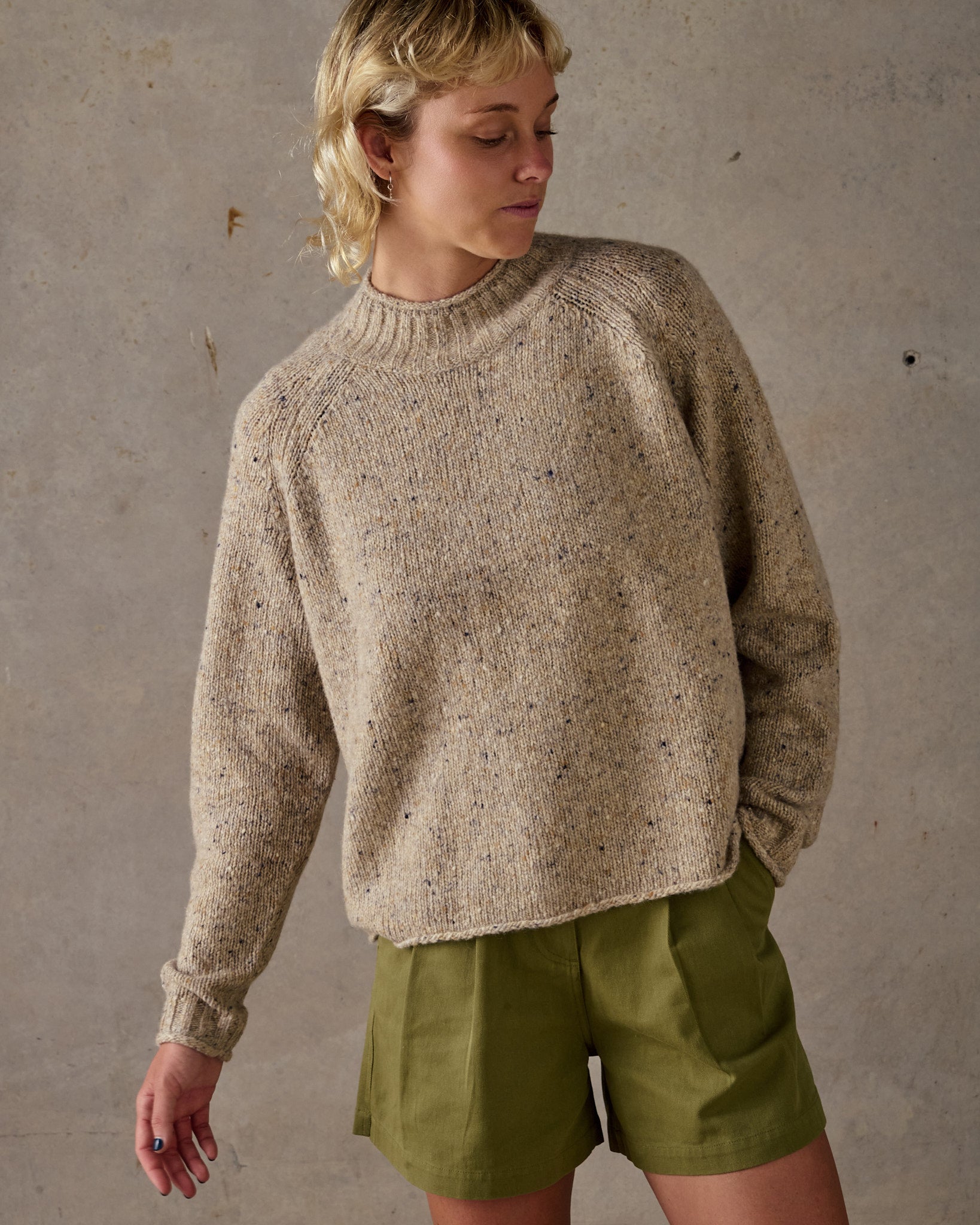Roll Neck Knit - Tan