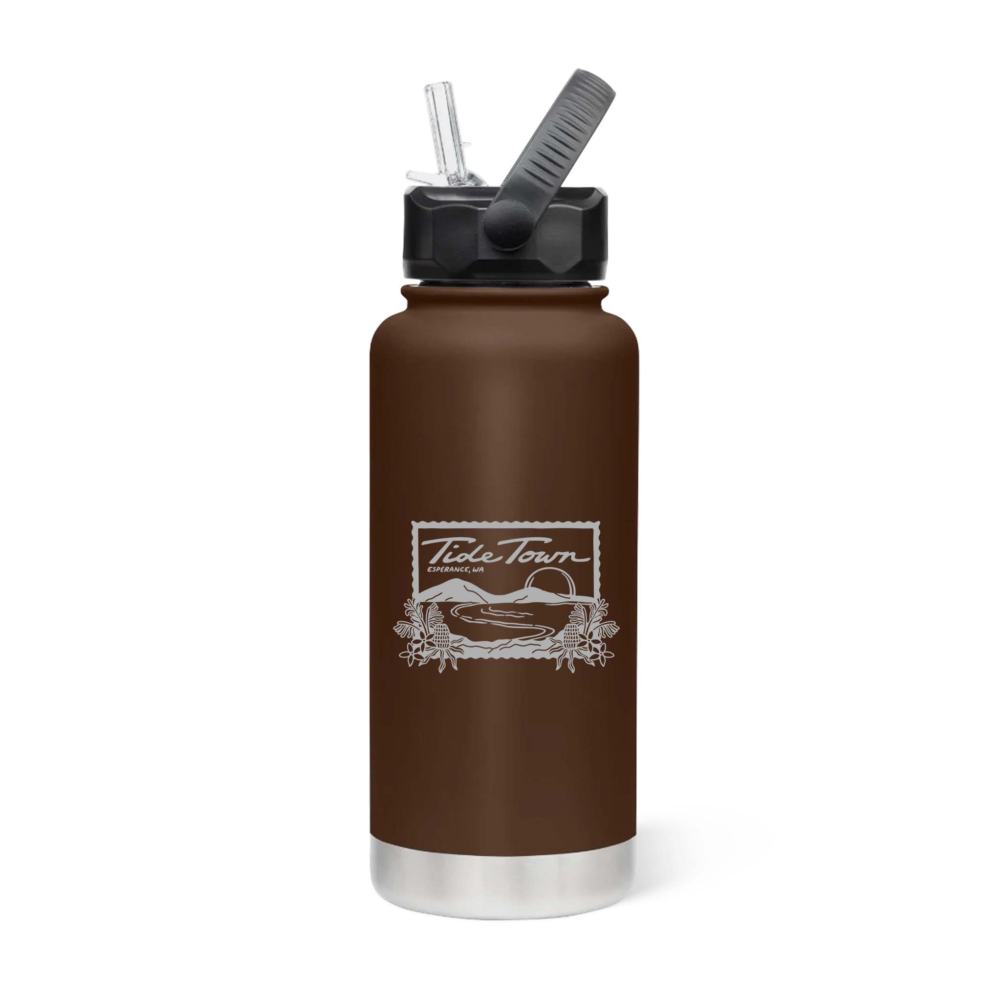 950ml Insulated Sports Bottle - Chocolate Brown