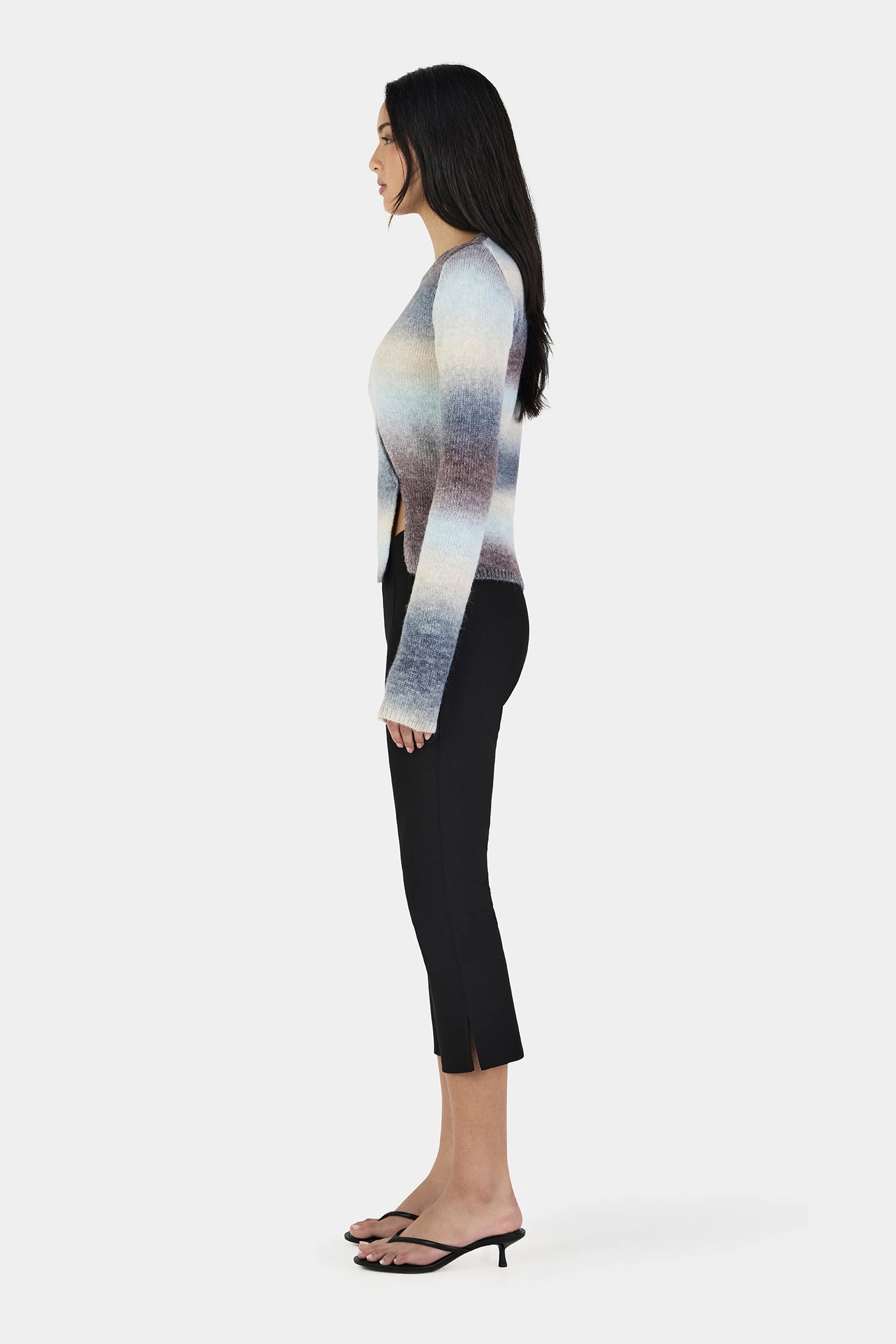 Alegra Asym Cardi - Cocoa Gradient