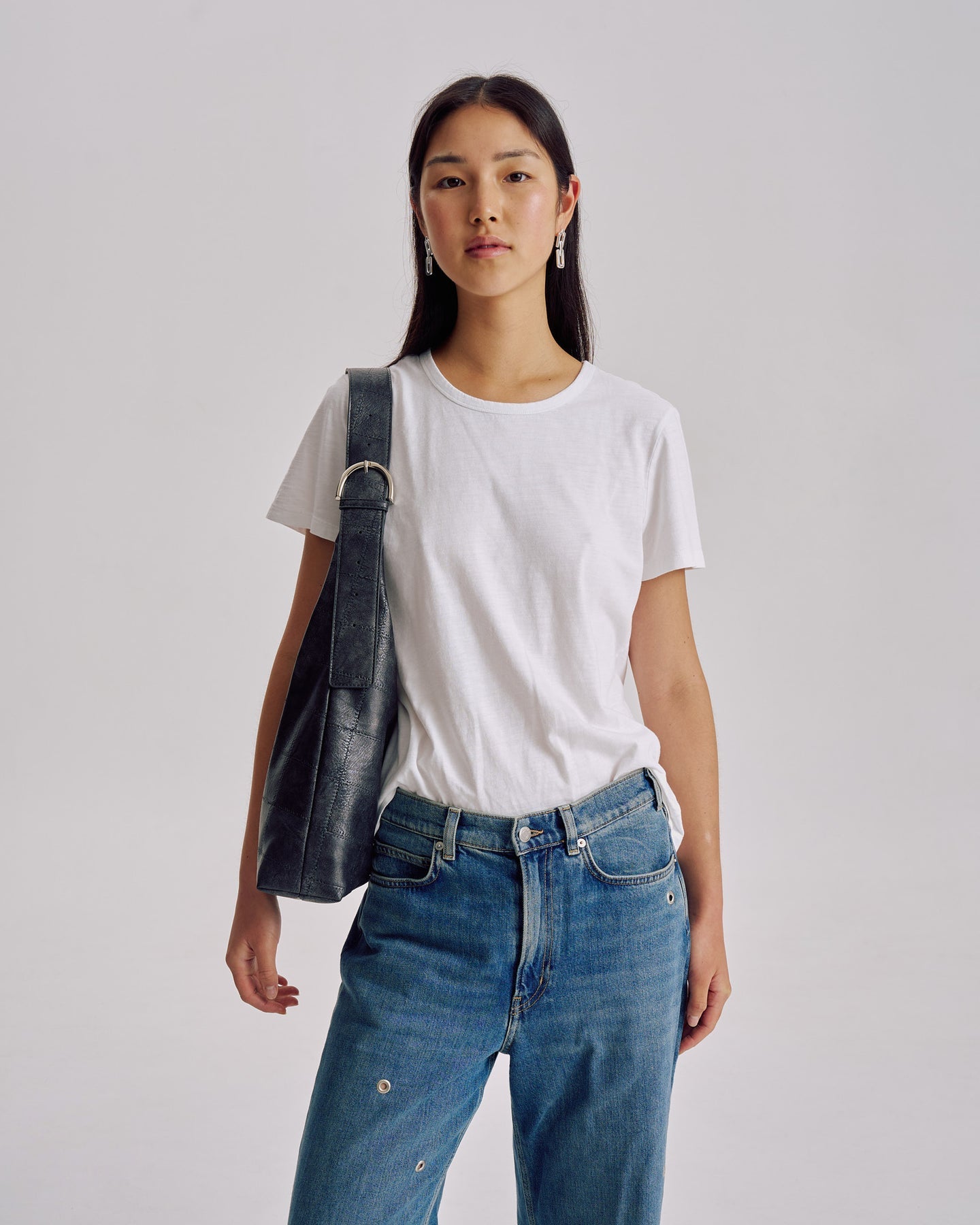 Anya Tote - Charcoal Patchwork