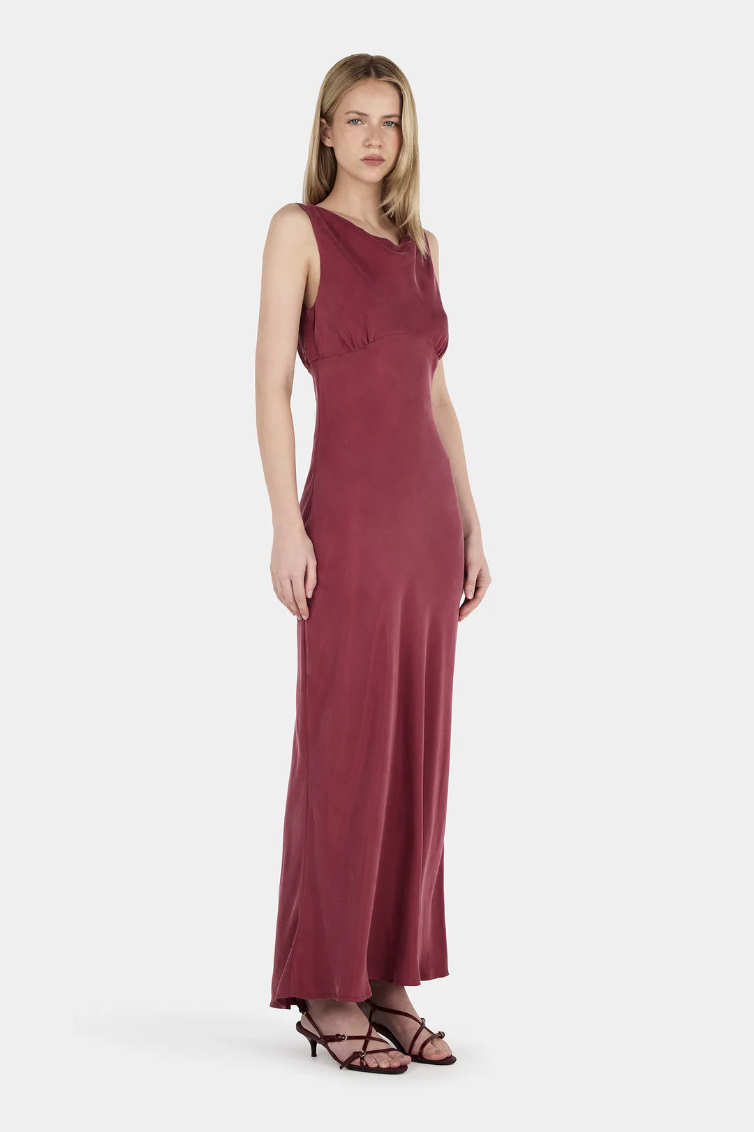Arden Midi Dress - Burgundy