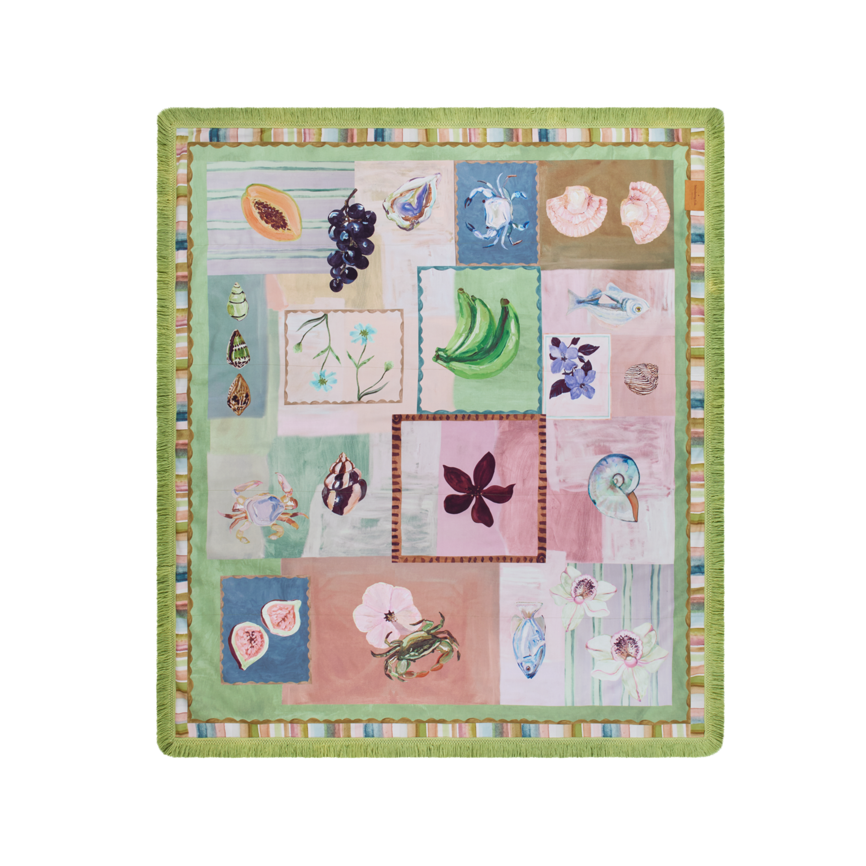 Annie Everingham Picnic Rug - Patchwork Sea