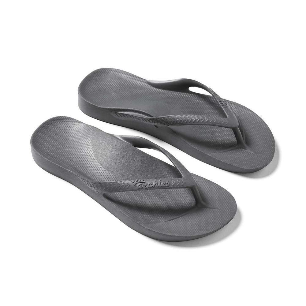 Arch Support Thongs - Charcoal
