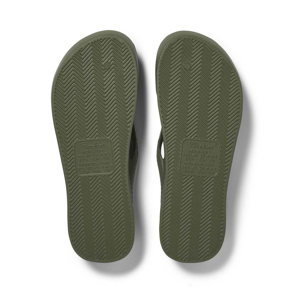 Arch Support Thongs - Olive