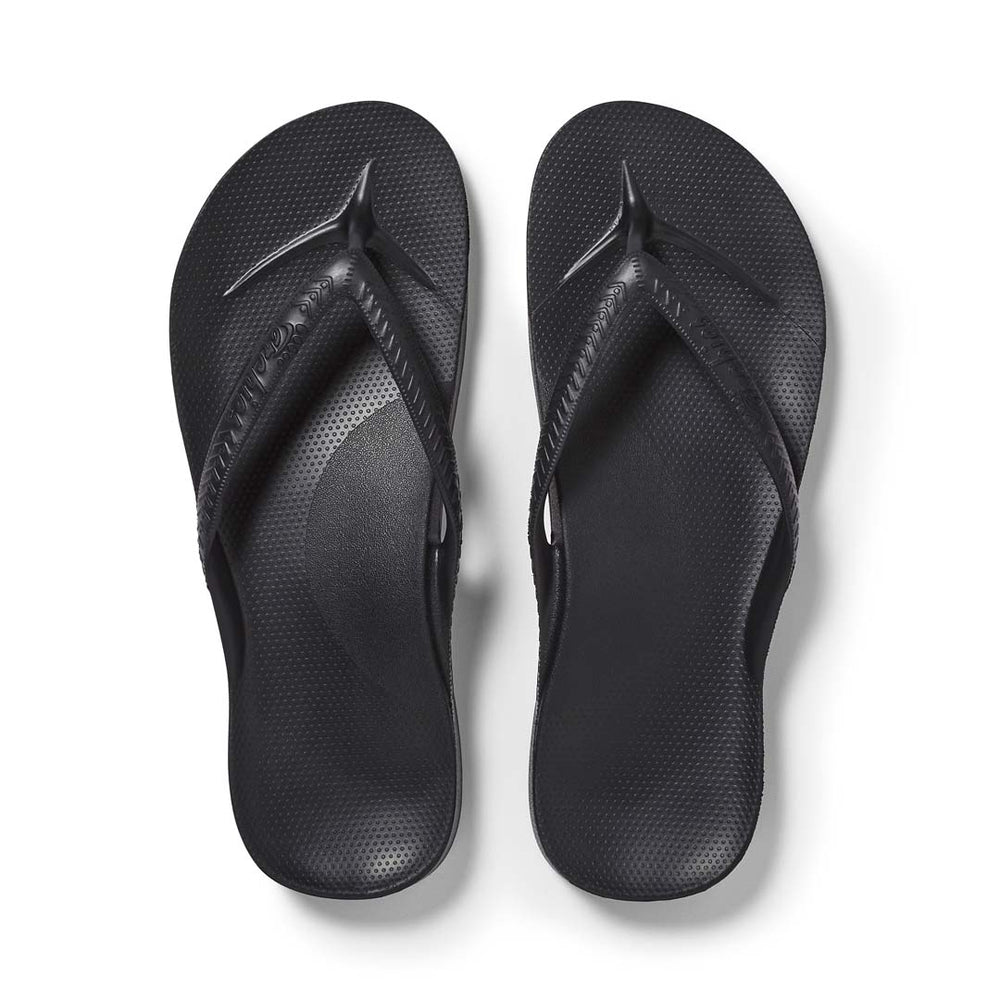 Arch Support Thongs - Black