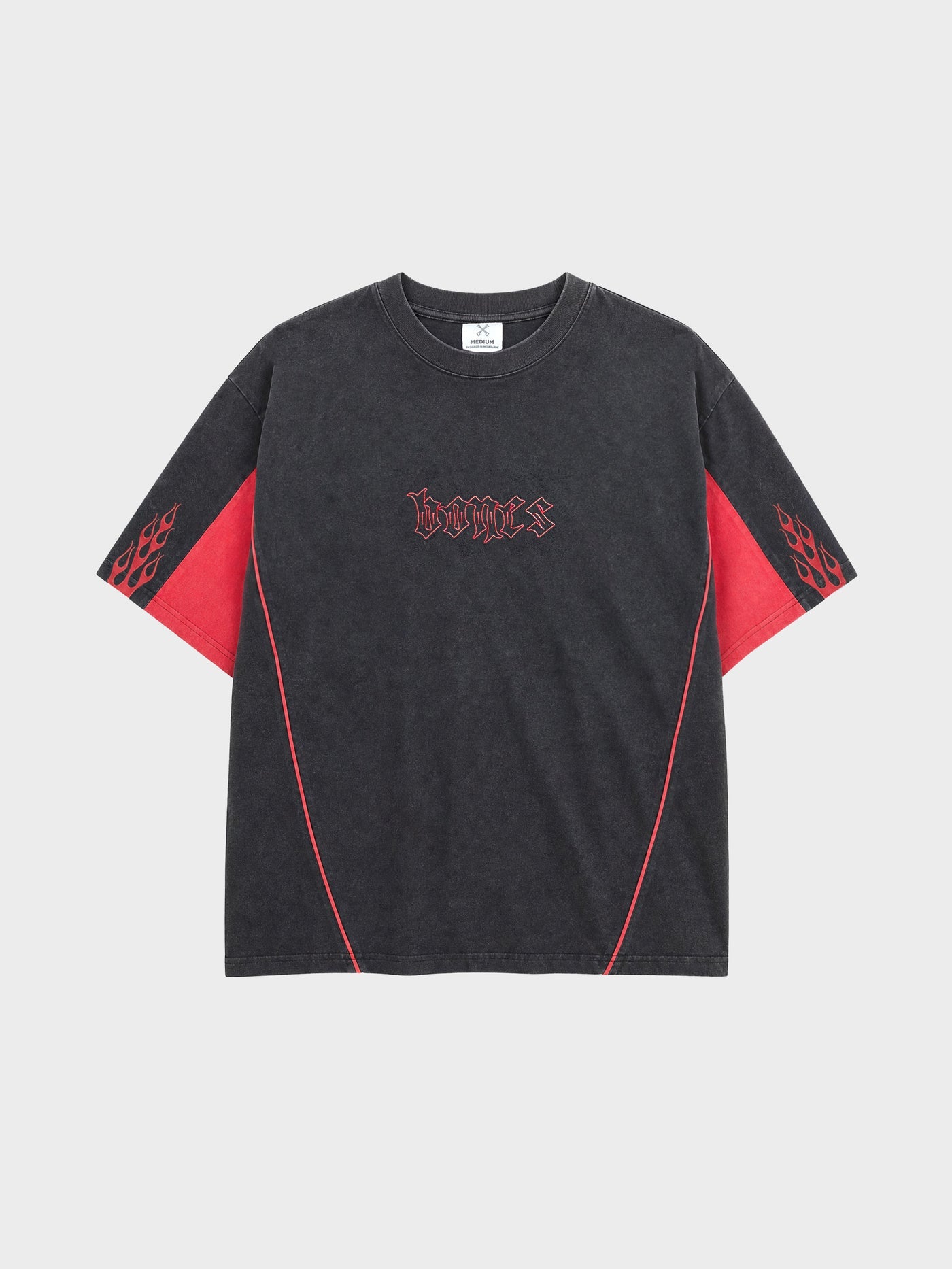 90s Steeze Panel Tee - Black/Red